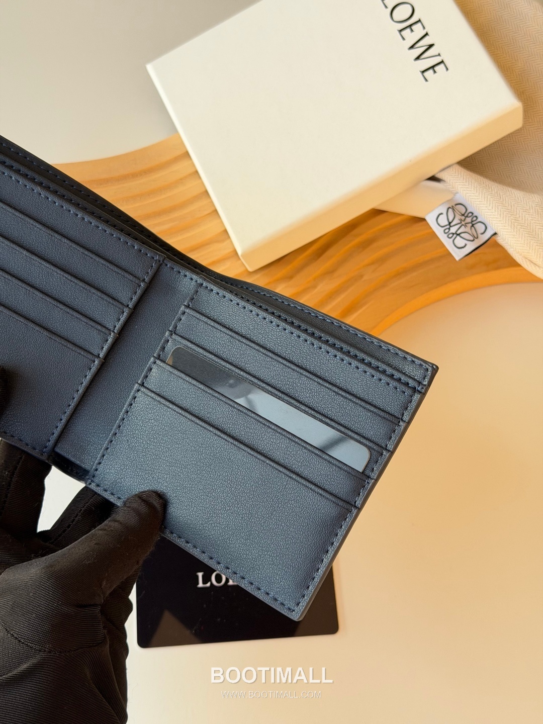 Loewe Puzzle Pebbled Calfskin Bi-Fold Wallet 로에베 퍼즐 페블드 카프스킨 반지갑 L1146 11cm 7