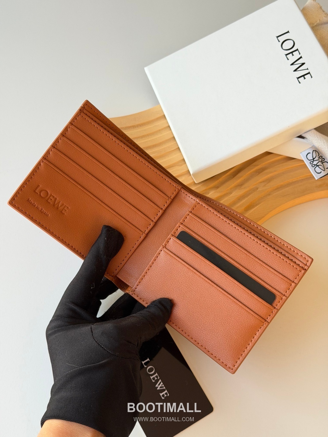 Loewe Puzzle Pebbled Calfskin Bi-Fold Wallet 로에베 퍼즐 페블드 카프스킨 반지갑 L1146 11cm 6