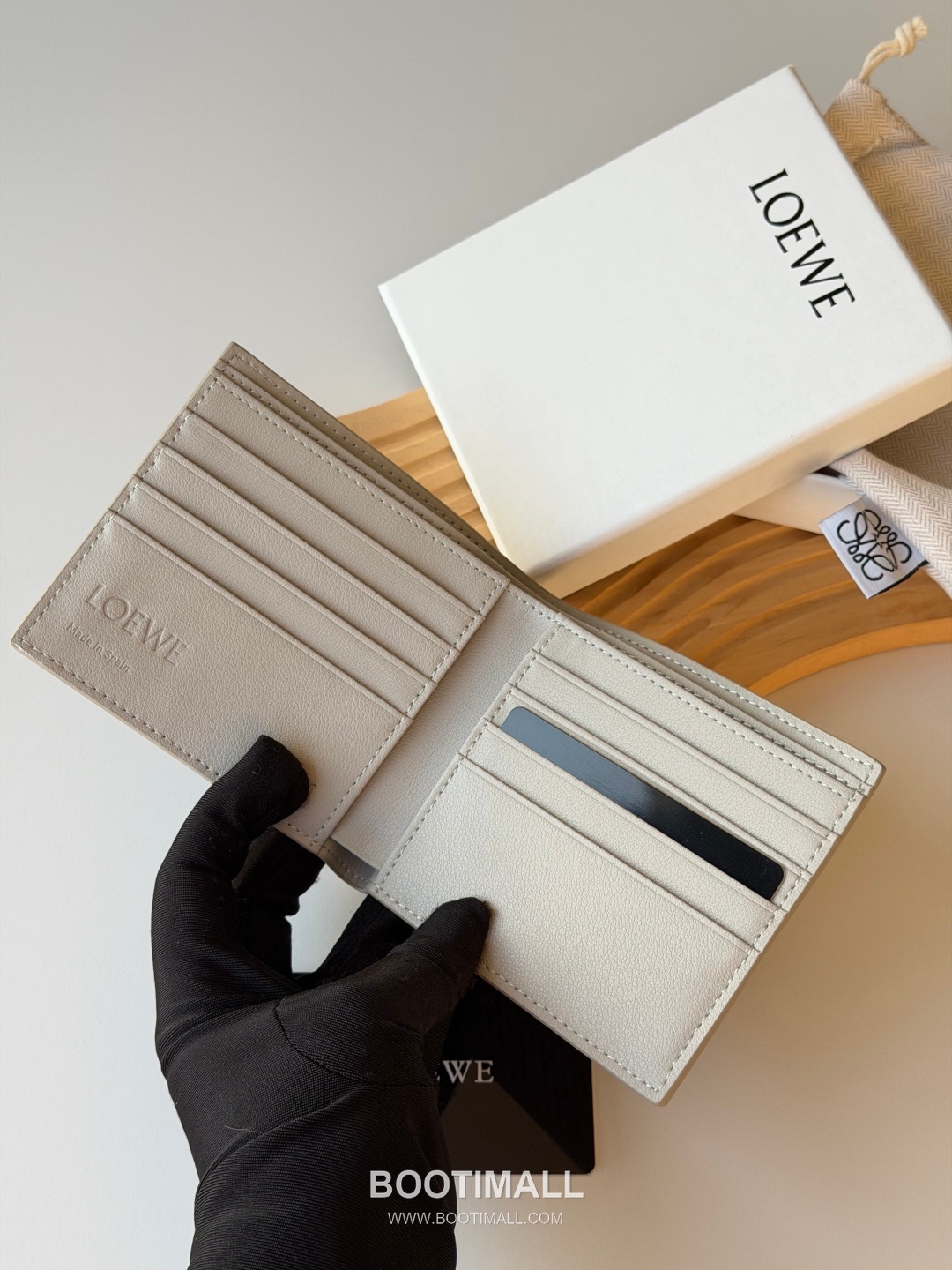 Loewe Puzzle Pebbled Calfskin Bi-Fold Wallet 로에베 퍼즐 페블드 카프스킨 반지갑 L1146 11cm 6