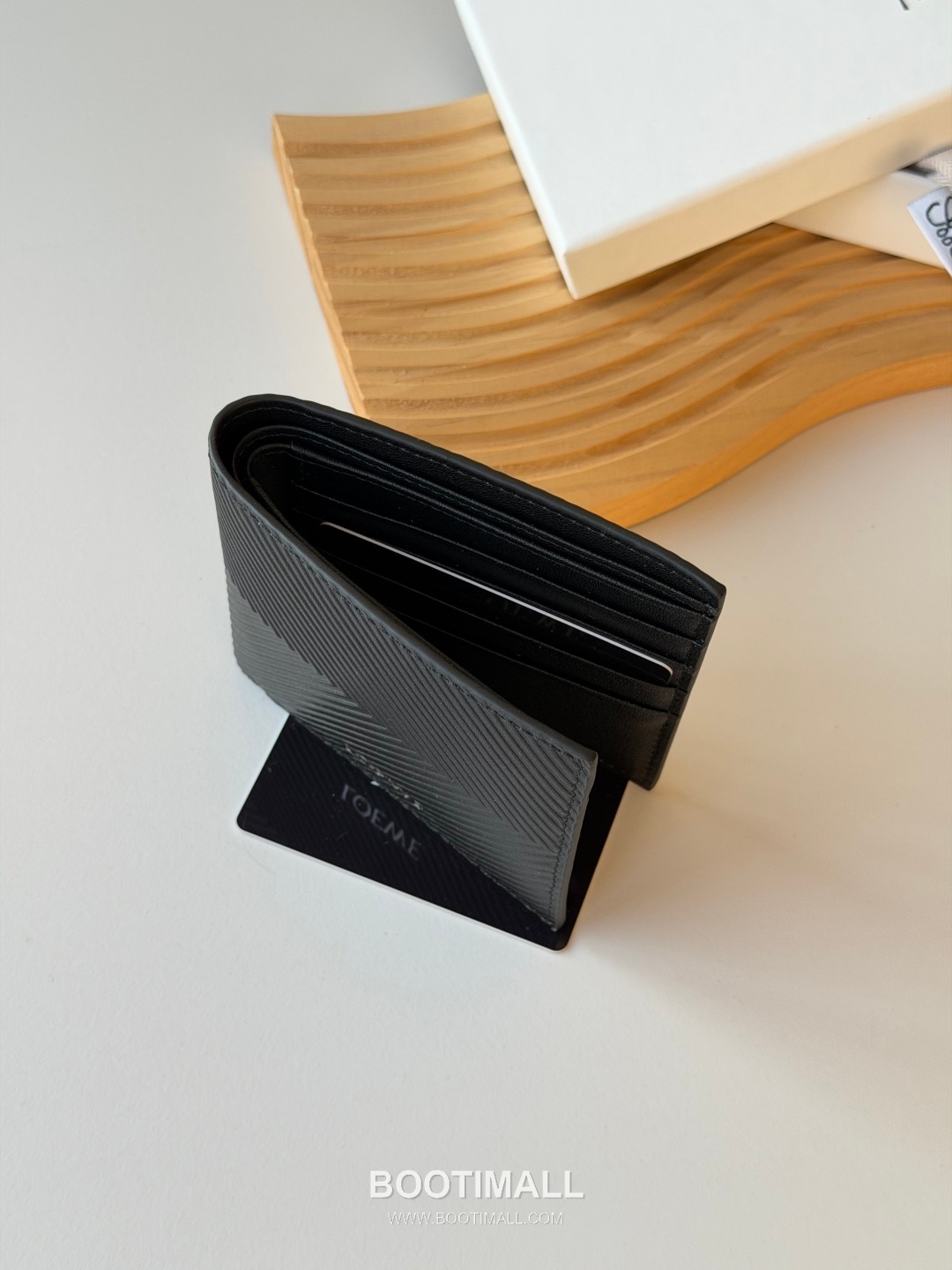 Loewe Puzzle Pebbled Calfskin Bi-Fold Wallet 로에베 퍼즐 페블드 카프스킨 반지갑 L1146 11cm 5