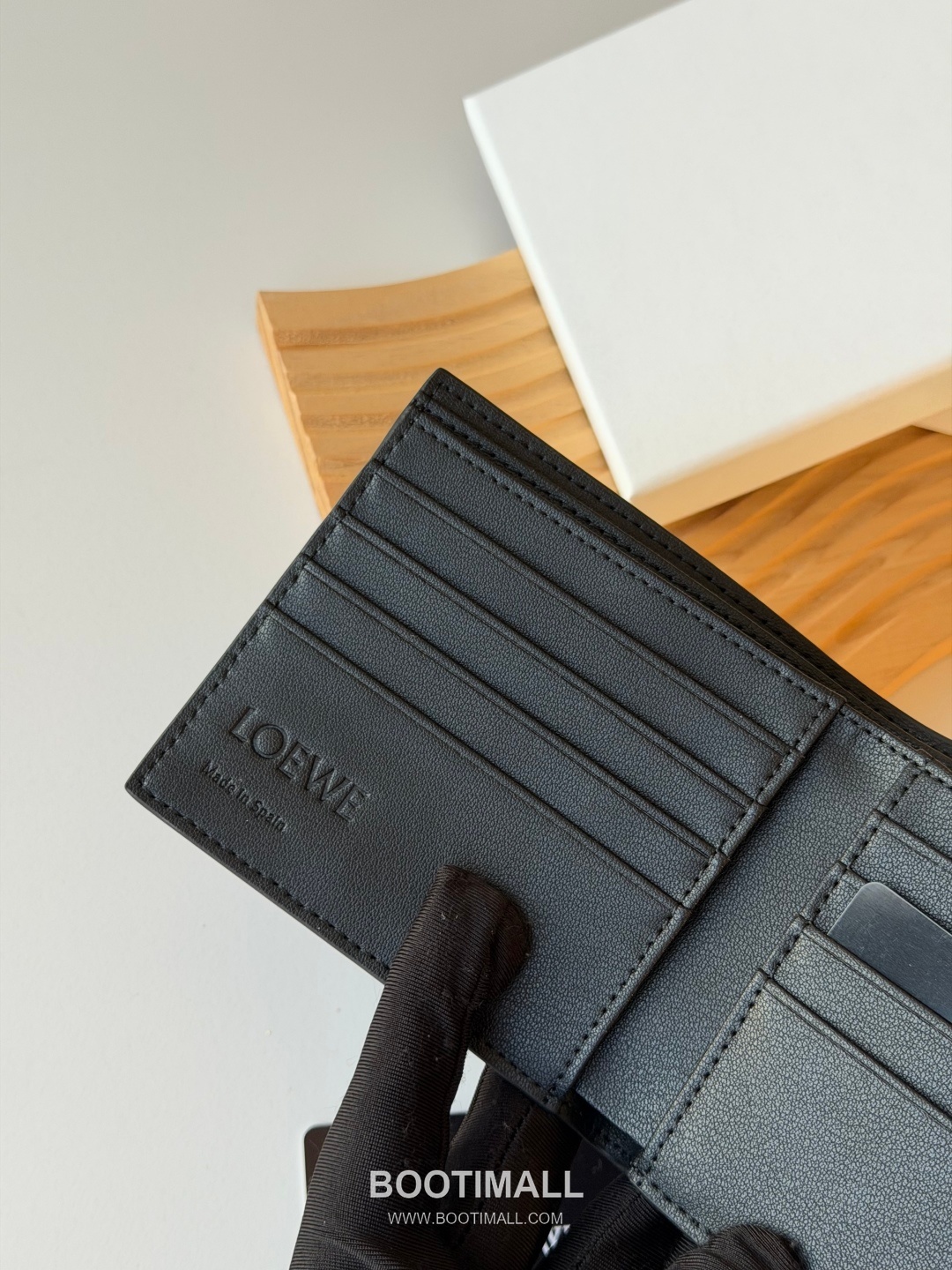 Loewe Puzzle Pebbled Calfskin Bi-Fold Wallet 로에베 퍼즐 페블드 카프스킨 반지갑 L1146 11cm 7