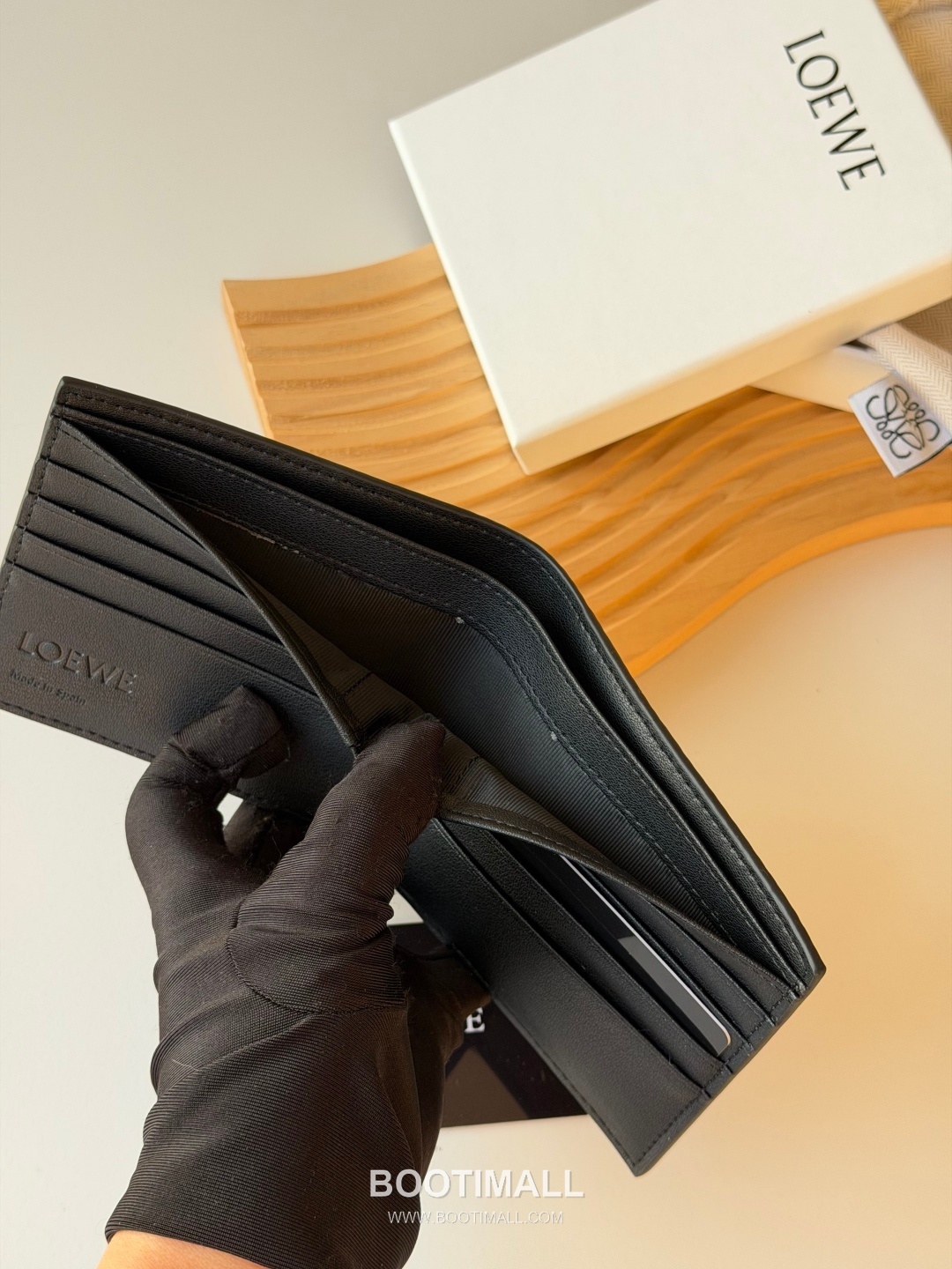 Loewe Puzzle Pebbled Calfskin Bi-Fold Wallet 로에베 퍼즐 페블드 카프스킨 반지갑 L1146 11cm 9