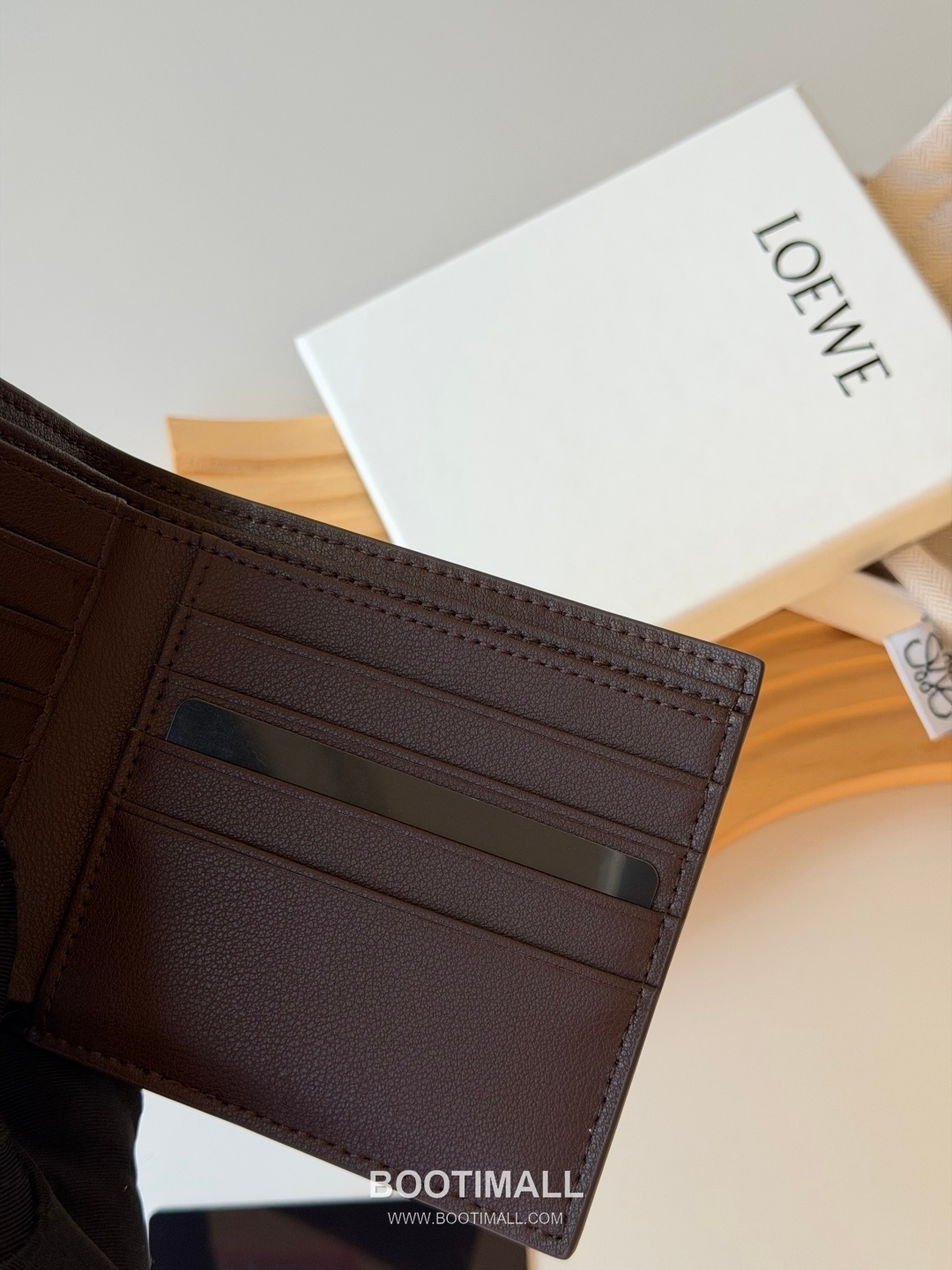 Loewe Puzzle Pebbled Calfskin Bi-Fold Wallet 로에베 퍼즐 페블드 카프스킨 반지갑 L1146 11cm 8