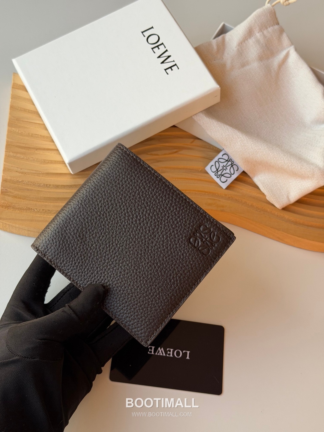 Loewe Puzzle Pebbled Calfskin Bi-Fold Wallet 로에베 퍼즐 페블드 카프스킨 반지갑 L1147 11cm 1