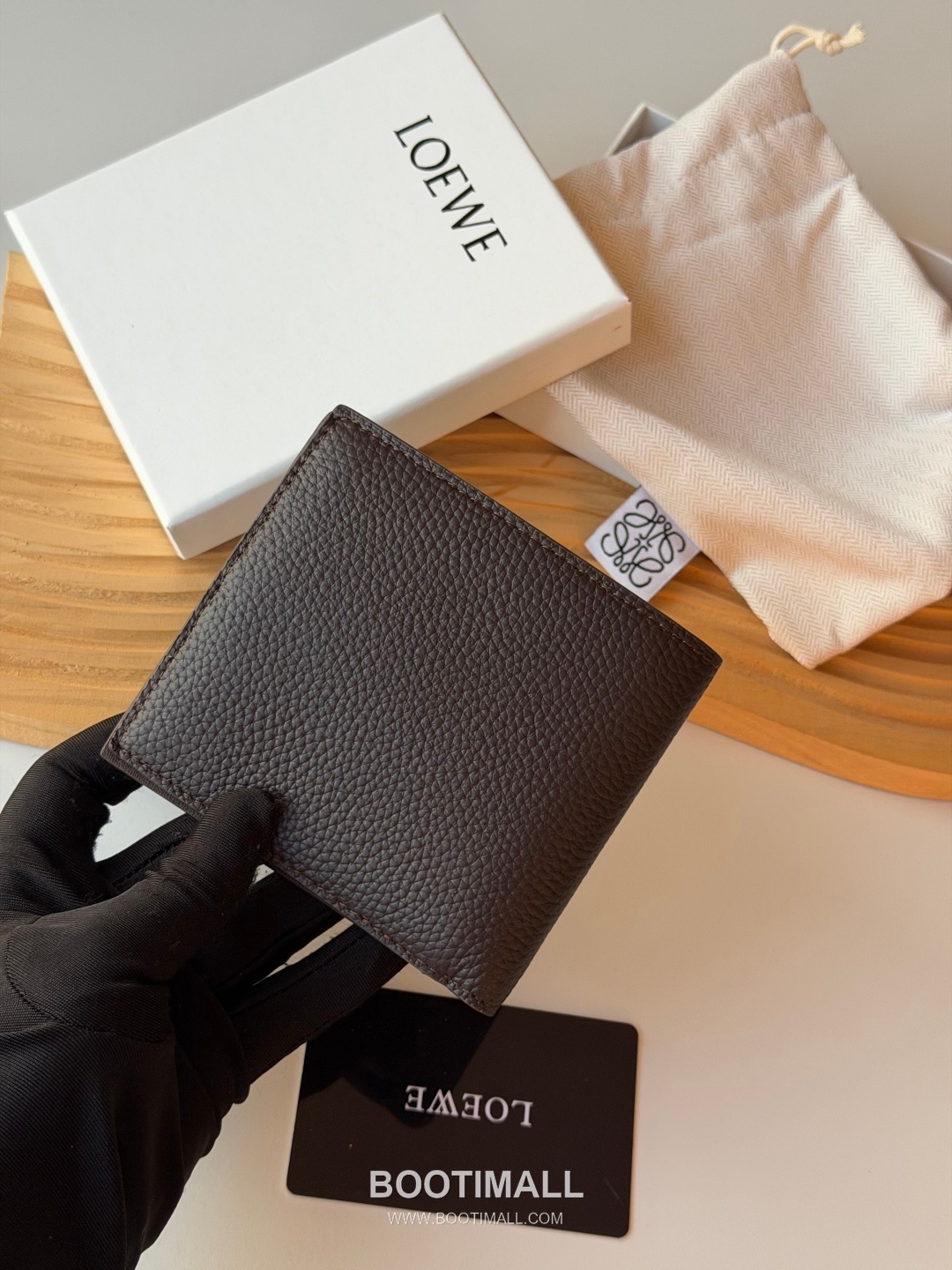Loewe Puzzle Pebbled Calfskin Bi-Fold Wallet 로에베 퍼즐 페블드 카프스킨 반지갑 L1147 11cm 2