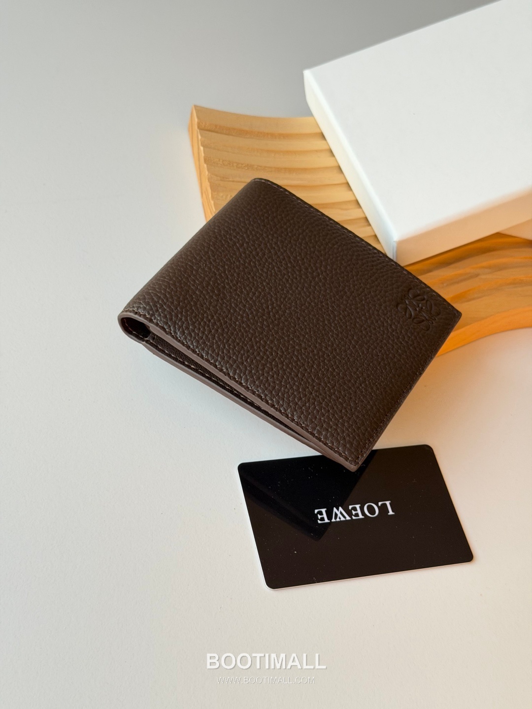 Loewe Puzzle Pebbled Calfskin Bi-Fold Wallet 로에베 퍼즐 페블드 카프스킨 반지갑 L1147 11cm 5