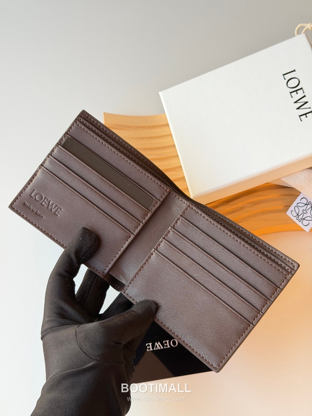 Loewe Puzzle Pebbled Calfskin Bi-Fold Wallet 로에베 퍼즐 페블드 카프스킨 반지갑 L1147 11cm 6