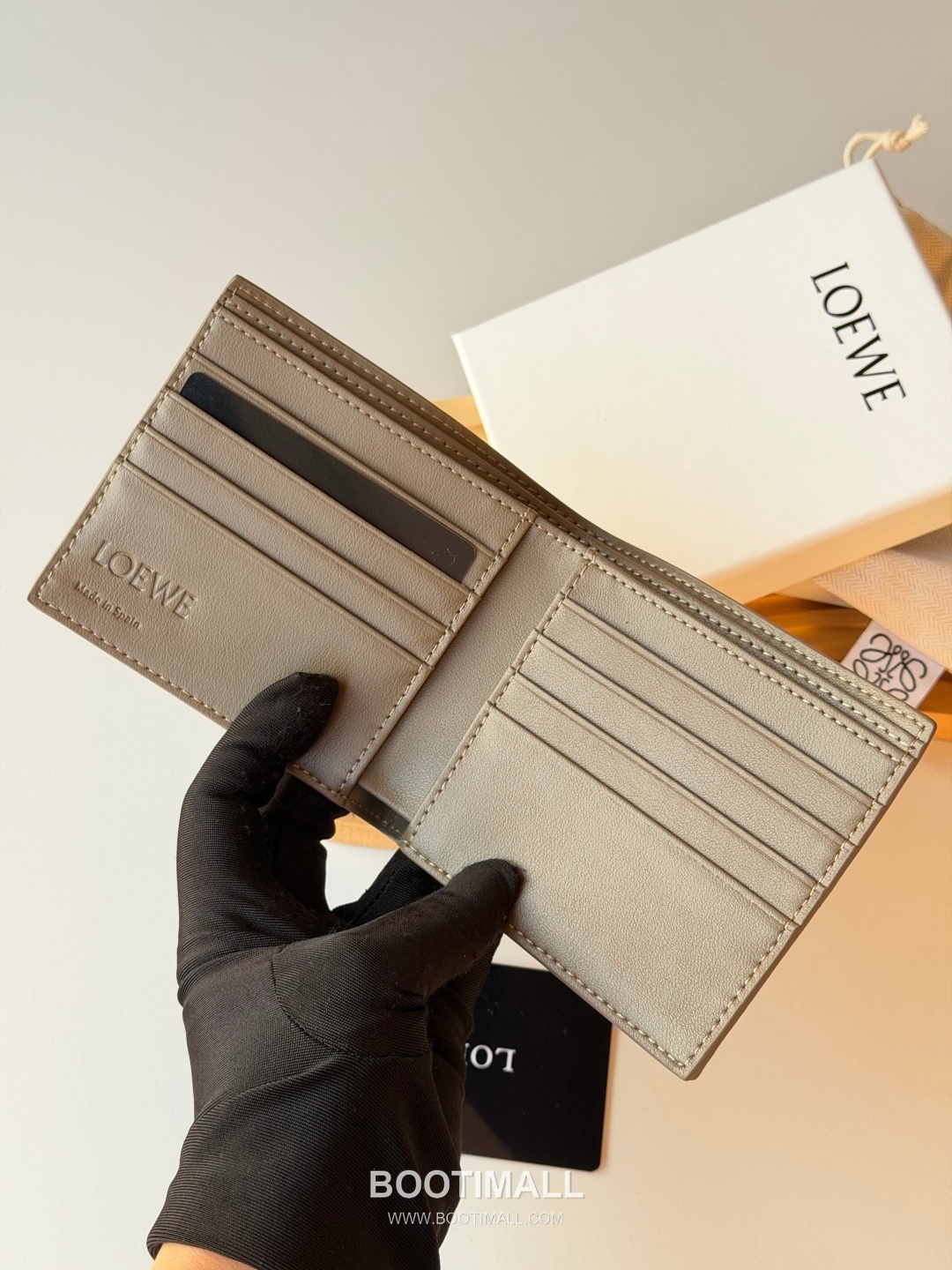 Loewe Puzzle Pebbled Calfskin Bi-Fold Wallet 로에베 퍼즐 페블드 카프스킨 반지갑 L1147 11cm 6