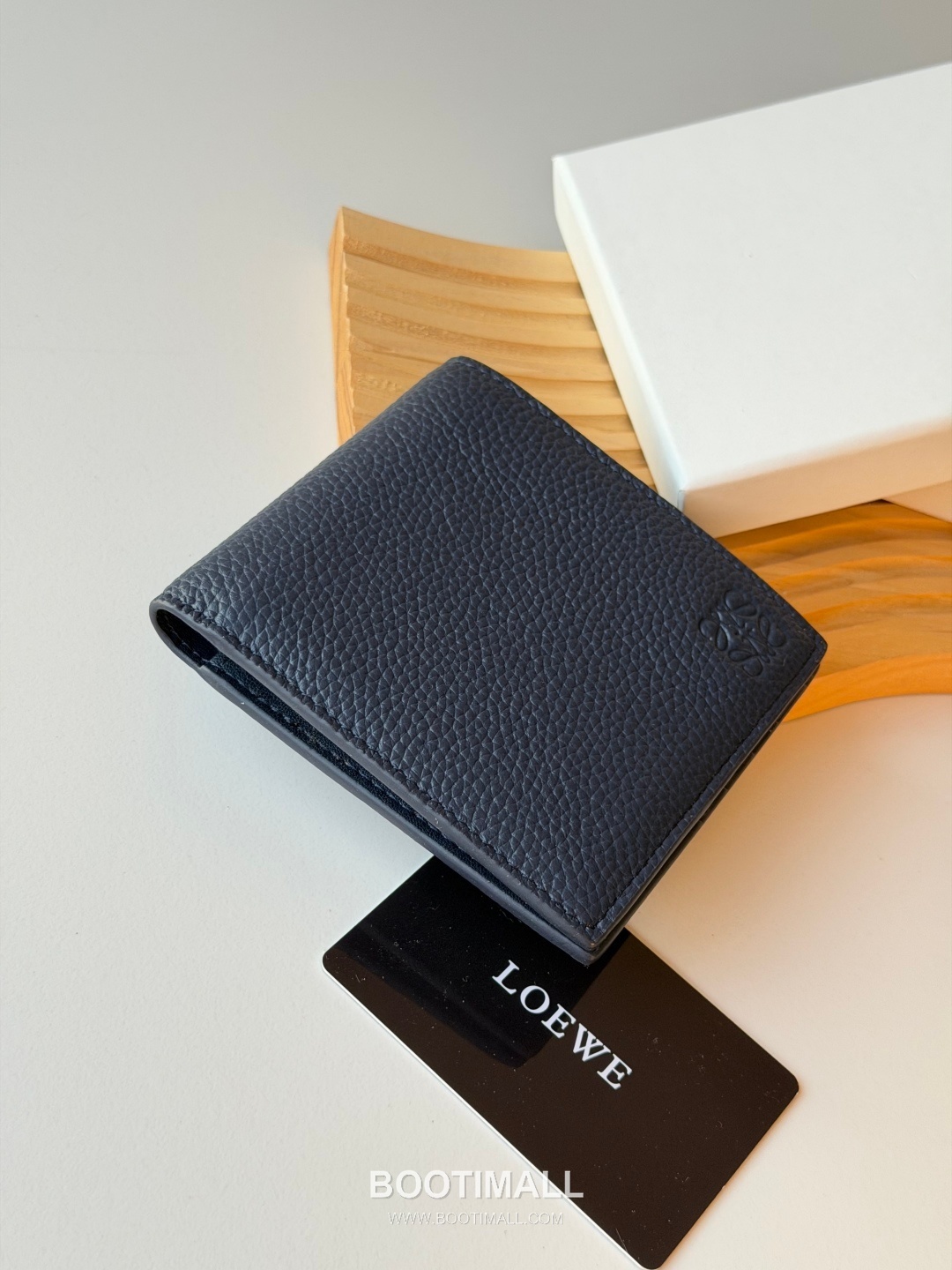 Loewe Puzzle Pebbled Calfskin Bi-Fold Wallet 로에베 퍼즐 페블드 카프스킨 반지갑 L1147 11cm 4