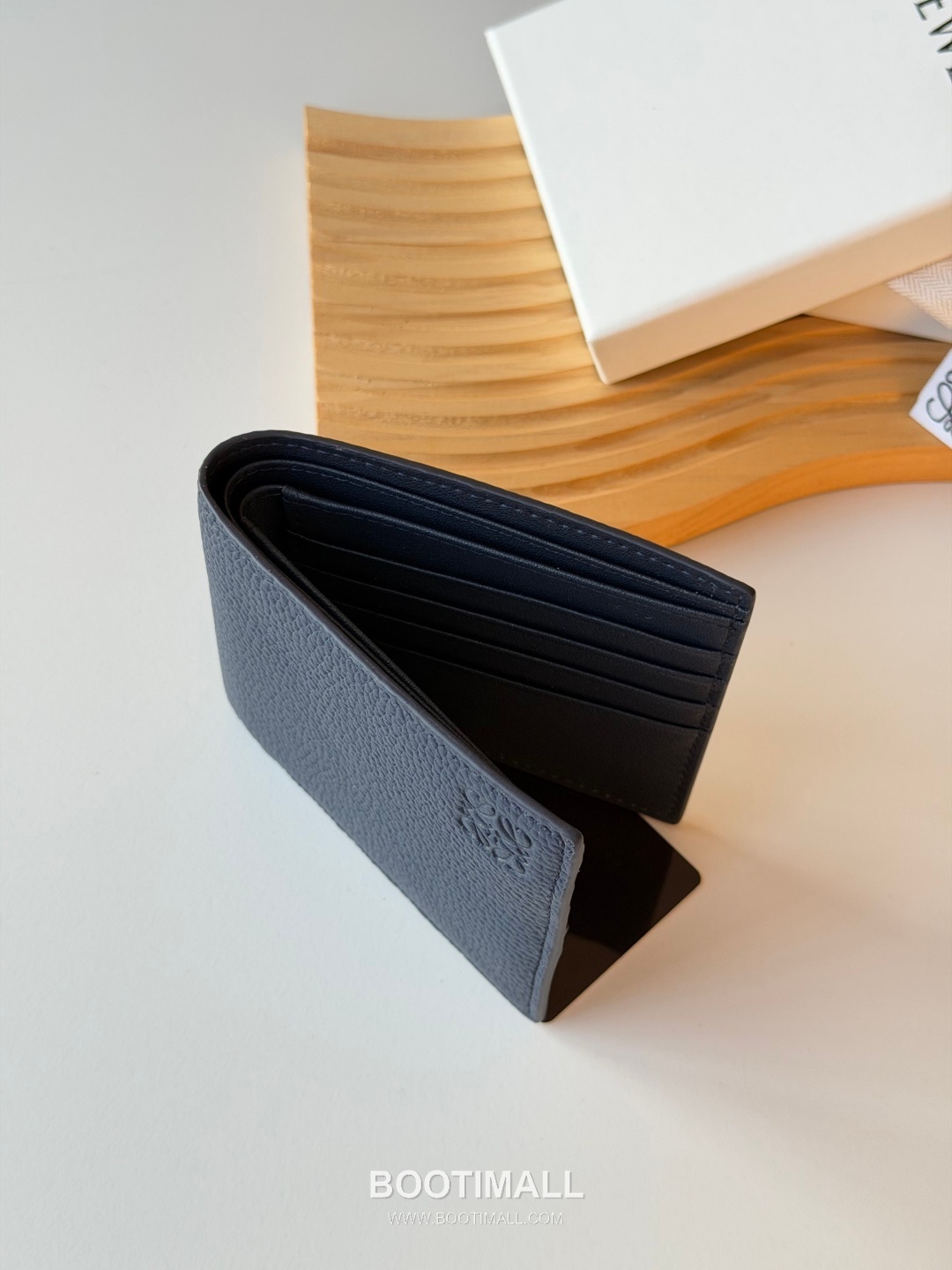 Loewe Puzzle Pebbled Calfskin Bi-Fold Wallet 로에베 퍼즐 페블드 카프스킨 반지갑 L1147 11cm 5