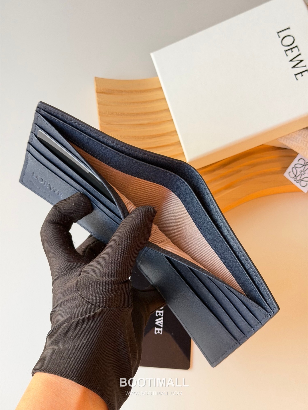 Loewe Puzzle Pebbled Calfskin Bi-Fold Wallet 로에베 퍼즐 페블드 카프스킨 반지갑 L1147 11cm 9