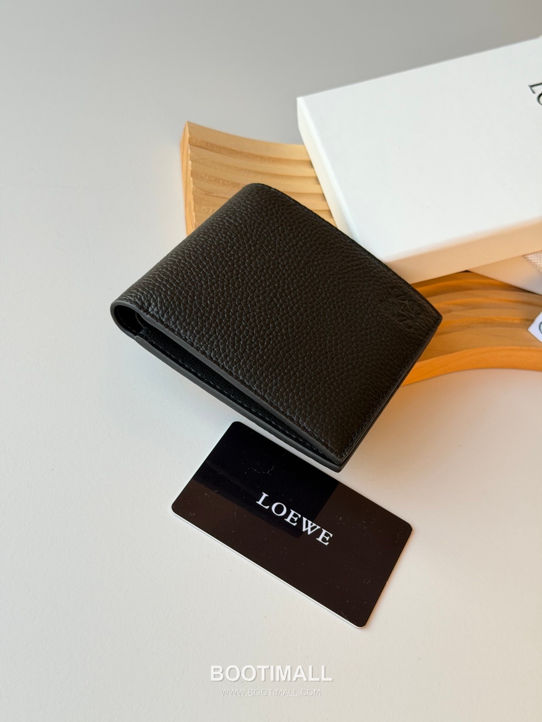 Loewe Puzzle Pebbled Calfskin Bi-Fold Wallet 로에베 퍼즐 페블드 카프스킨 반지갑 L1147 11cm 4