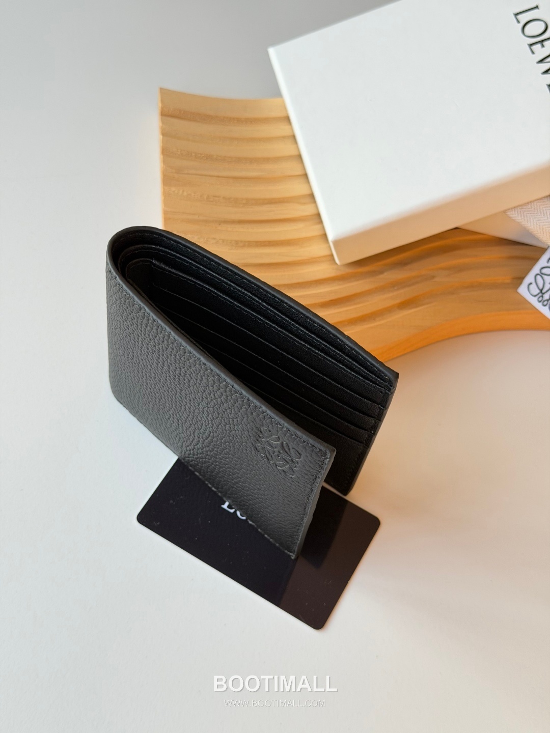 Loewe Puzzle Pebbled Calfskin Bi-Fold Wallet 로에베 퍼즐 페블드 카프스킨 반지갑 L1147 11cm 5