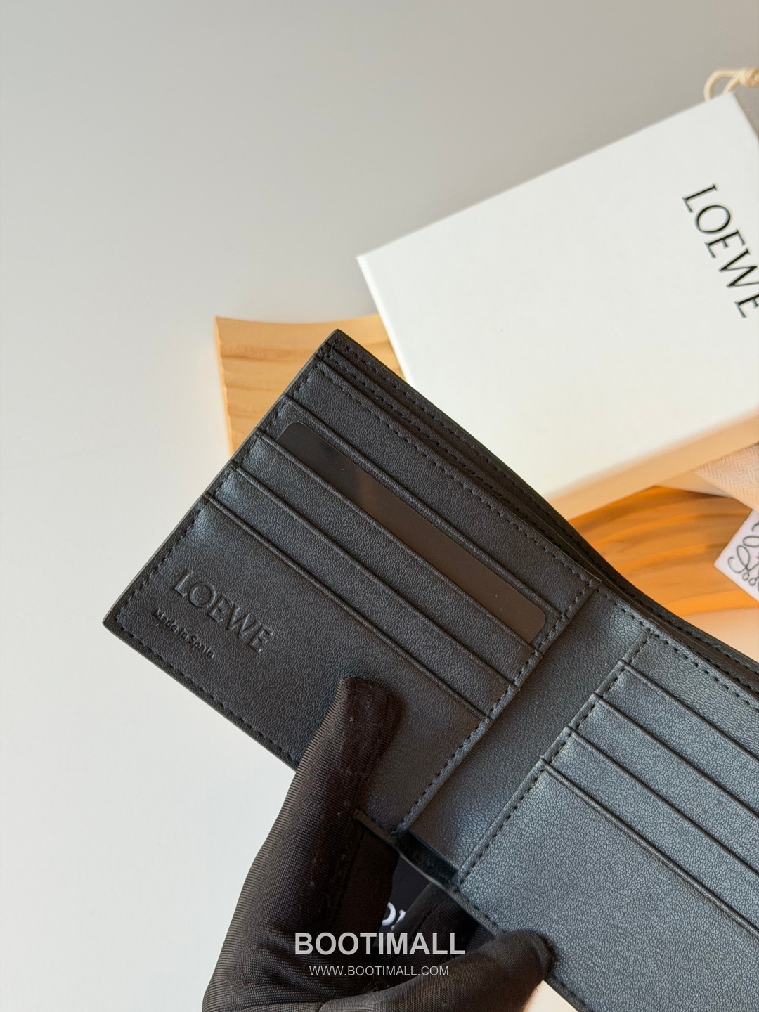 Loewe Puzzle Pebbled Calfskin Bi-Fold Wallet 로에베 퍼즐 페블드 카프스킨 반지갑 L1147 11cm 7