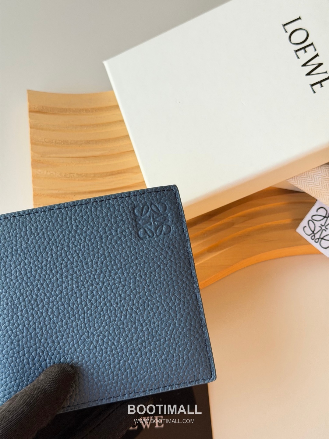 Loewe Puzzle Pebbled Calfskin Bi-Fold Wallet 로에베 퍼즐 페블드 카프스킨 반지갑 L1147 11cm 3