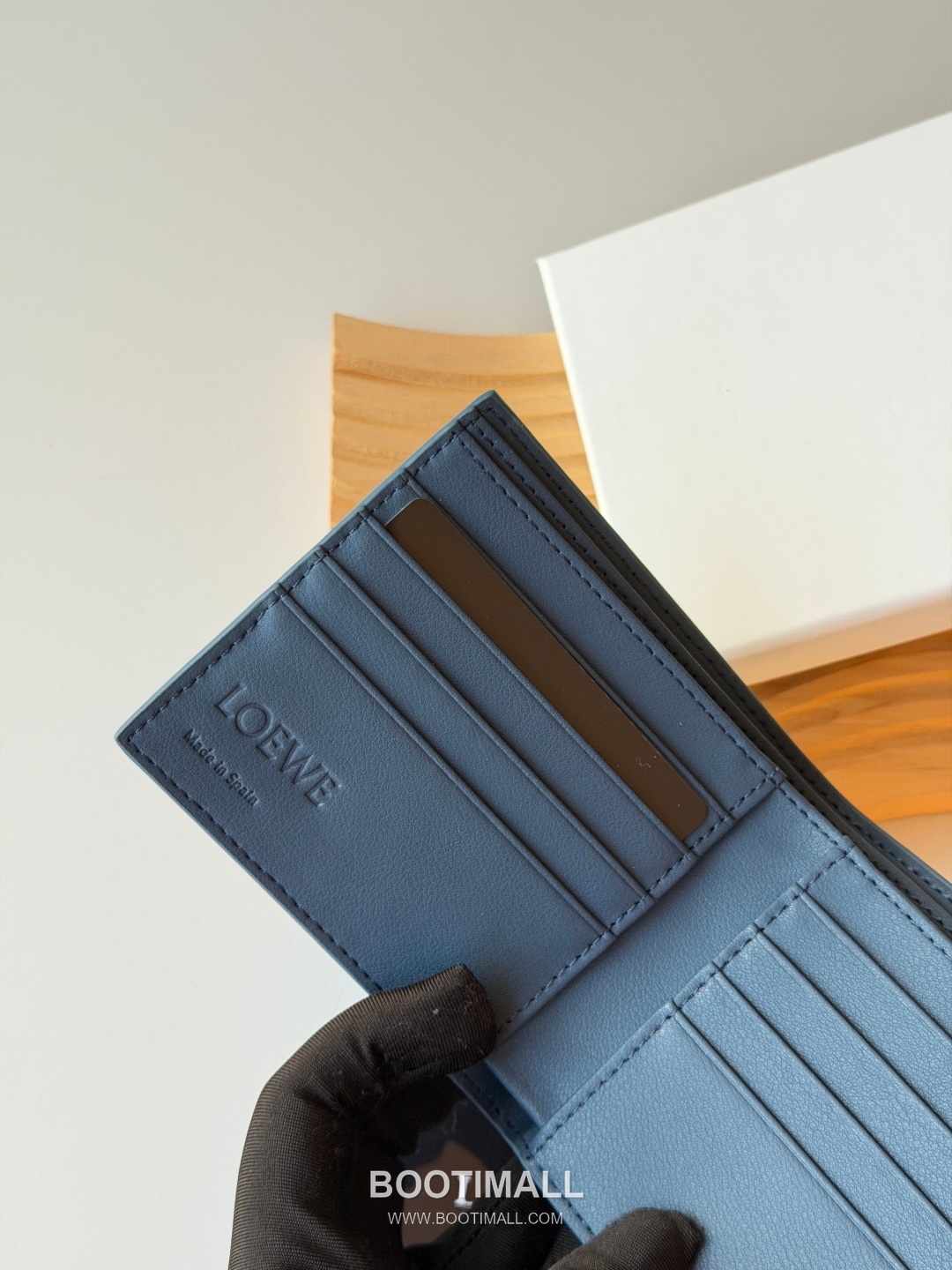 Loewe Puzzle Pebbled Calfskin Bi-Fold Wallet 로에베 퍼즐 페블드 카프스킨 반지갑 L1147 11cm 6