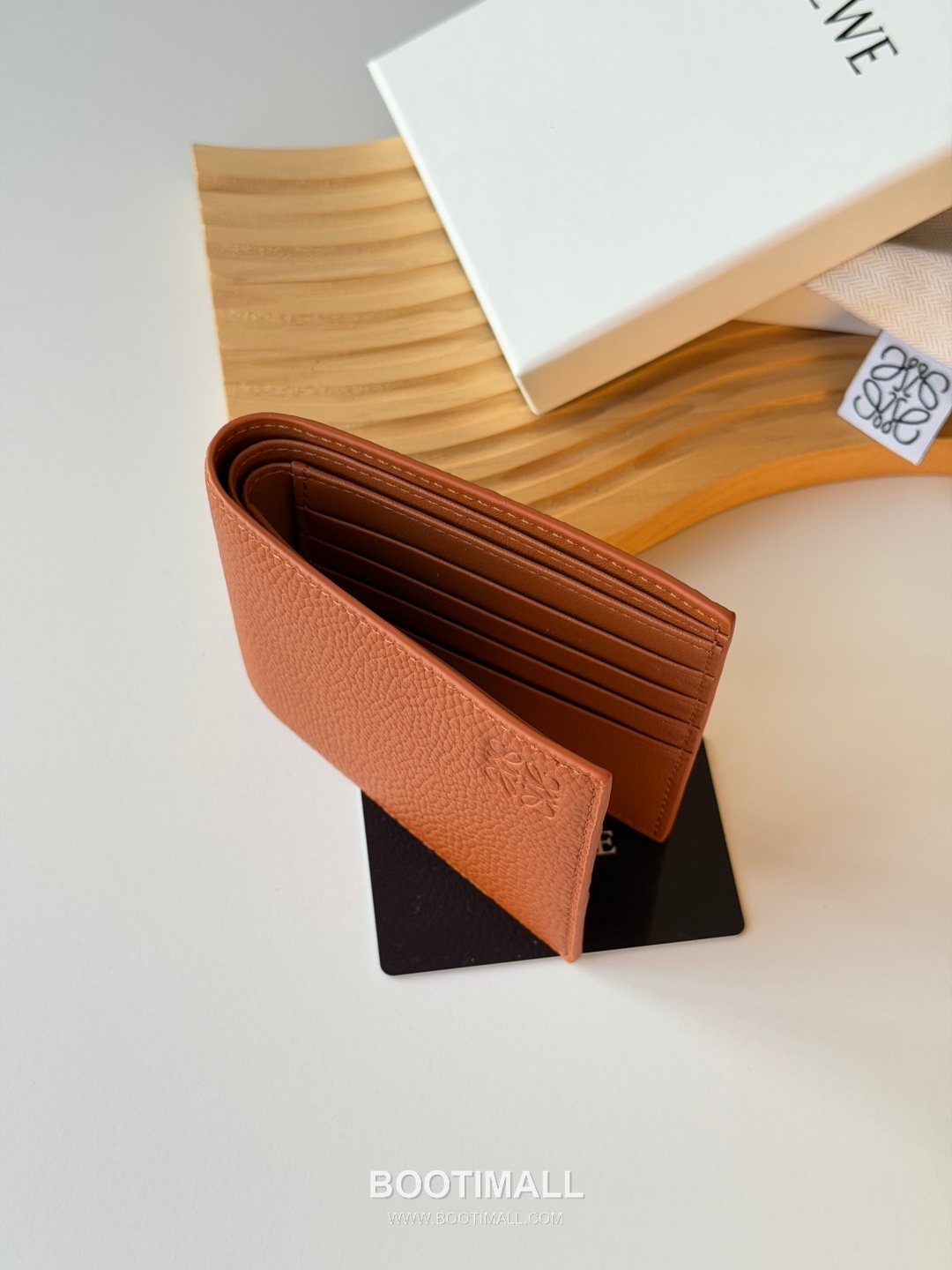 Loewe Puzzle Pebbled Calfskin Bi-Fold Wallet 로에베 퍼즐 페블드 카프스킨 반지갑 L1147 11cm 5