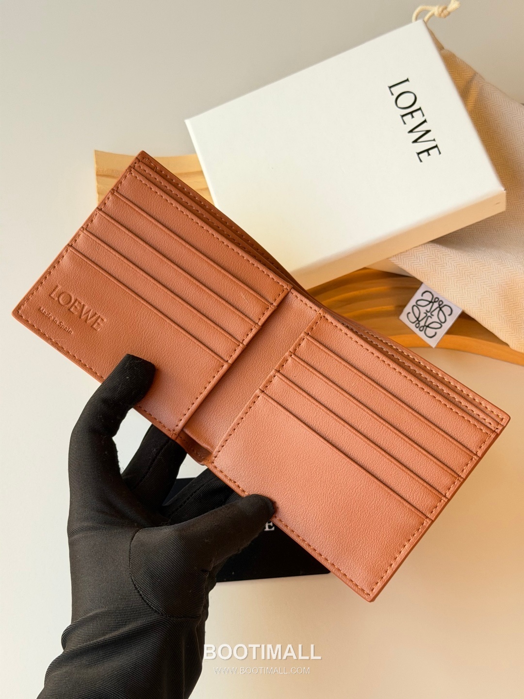 Loewe Puzzle Pebbled Calfskin Bi-Fold Wallet 로에베 퍼즐 페블드 카프스킨 반지갑 L1147 11cm 6