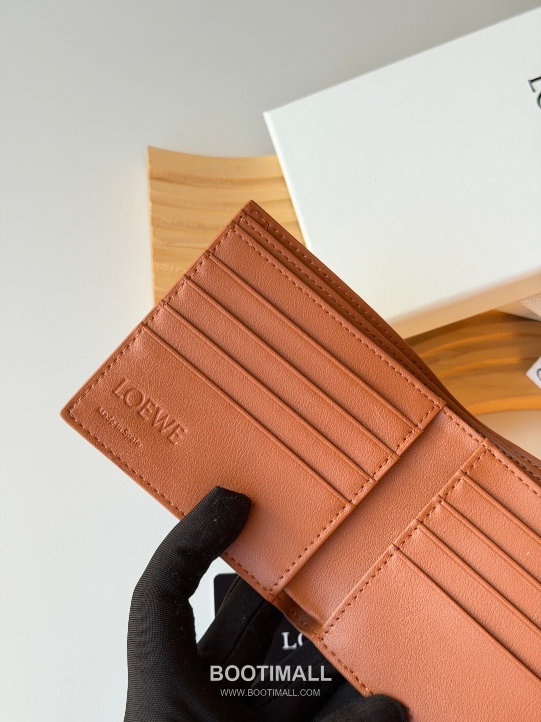 Loewe Puzzle Pebbled Calfskin Bi-Fold Wallet 로에베 퍼즐 페블드 카프스킨 반지갑 L1147 11cm 7