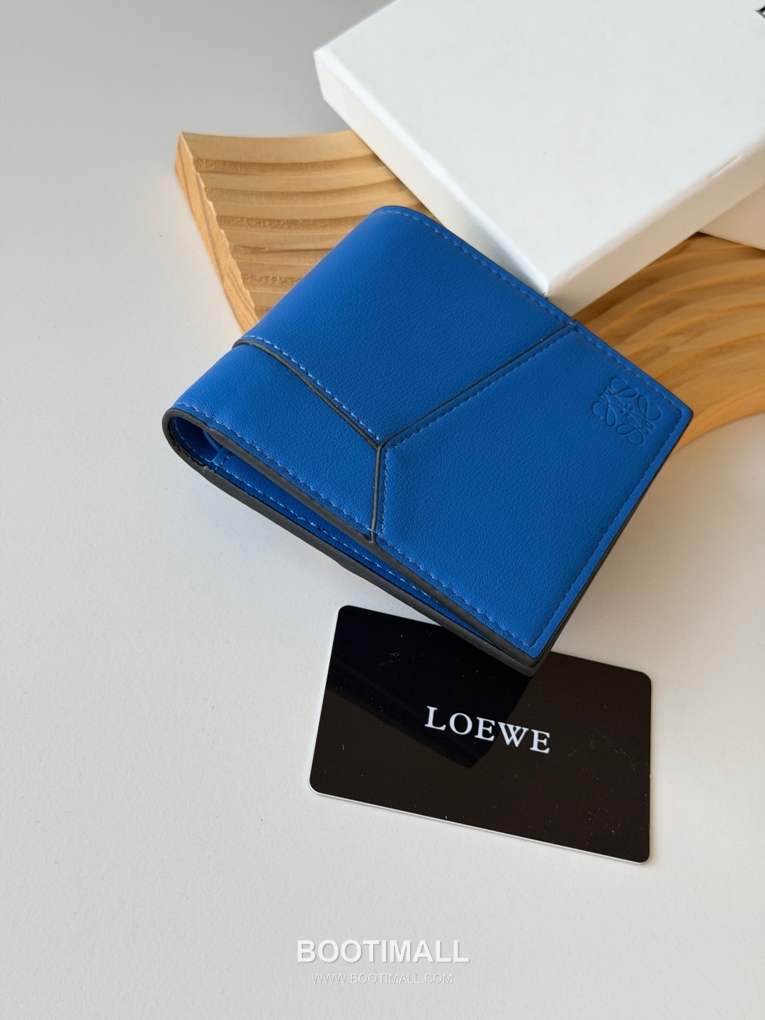 Loewe Puzzle Smooth Calfskin Bi-Fold Wallet 로에베 퍼즐 스무스 카프스킨 반지갑 L1131 11cm 4