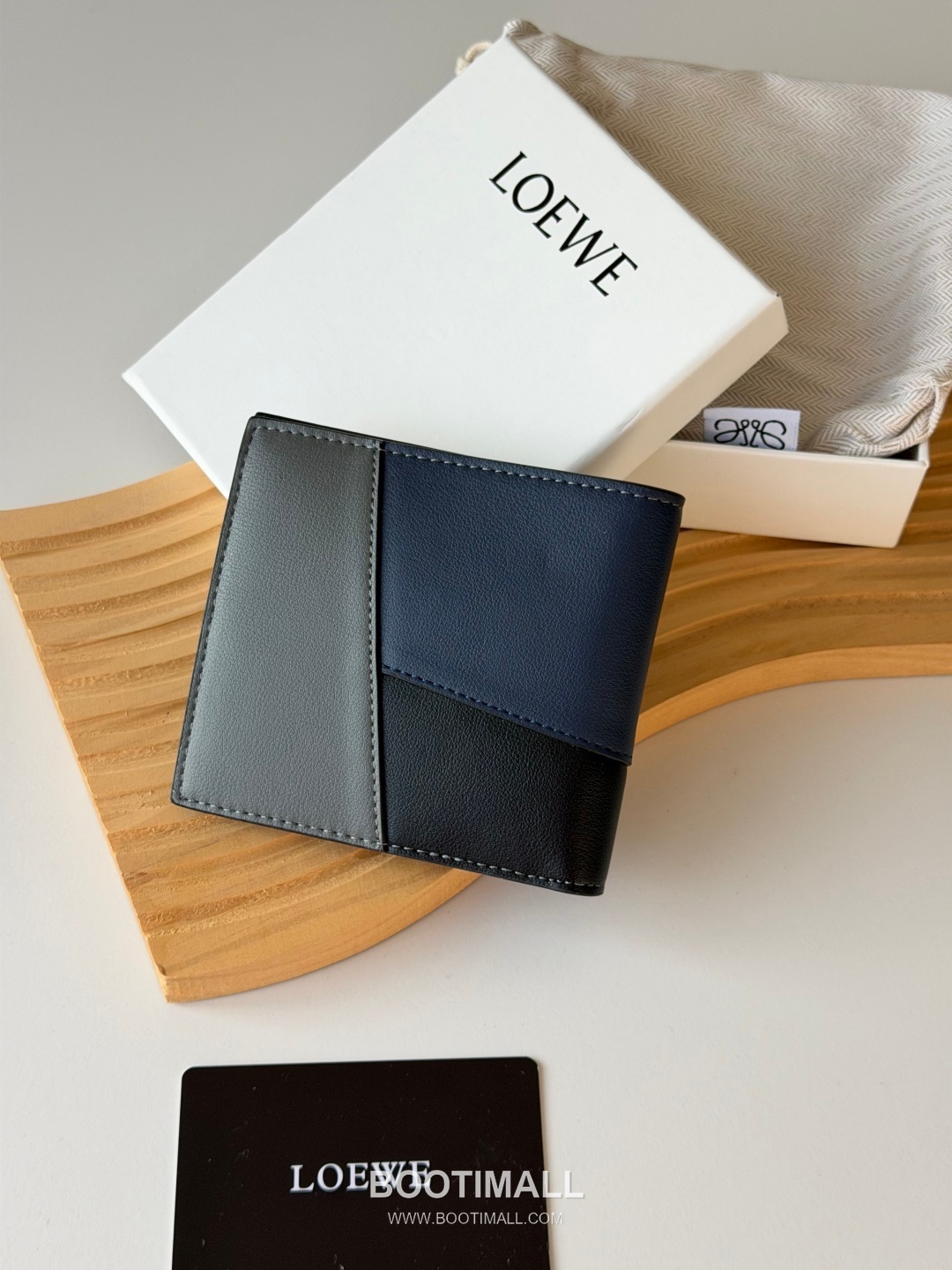 Loewe Puzzle Smooth Calfskin Bi-Fold Wallet 로에베 퍼즐 스무스 카프스킨 반지갑 L1131 11cm 2