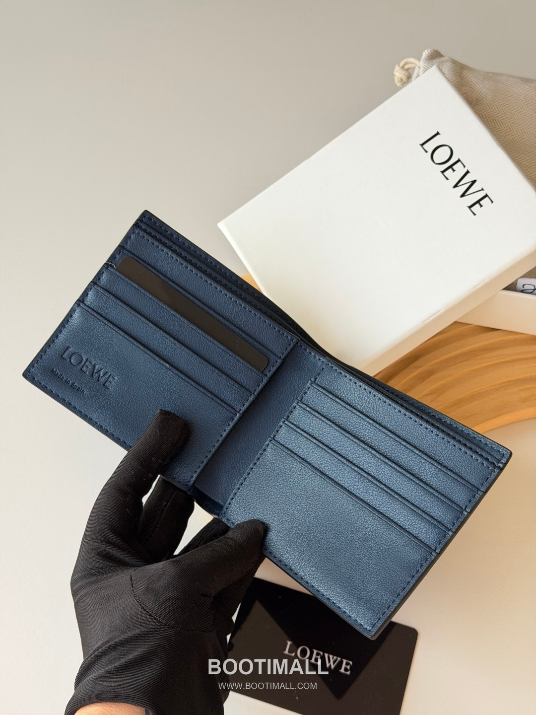 Loewe Puzzle Smooth Calfskin Bi-Fold Wallet 로에베 퍼즐 스무스 카프스킨 반지갑 L1131 11cm 5