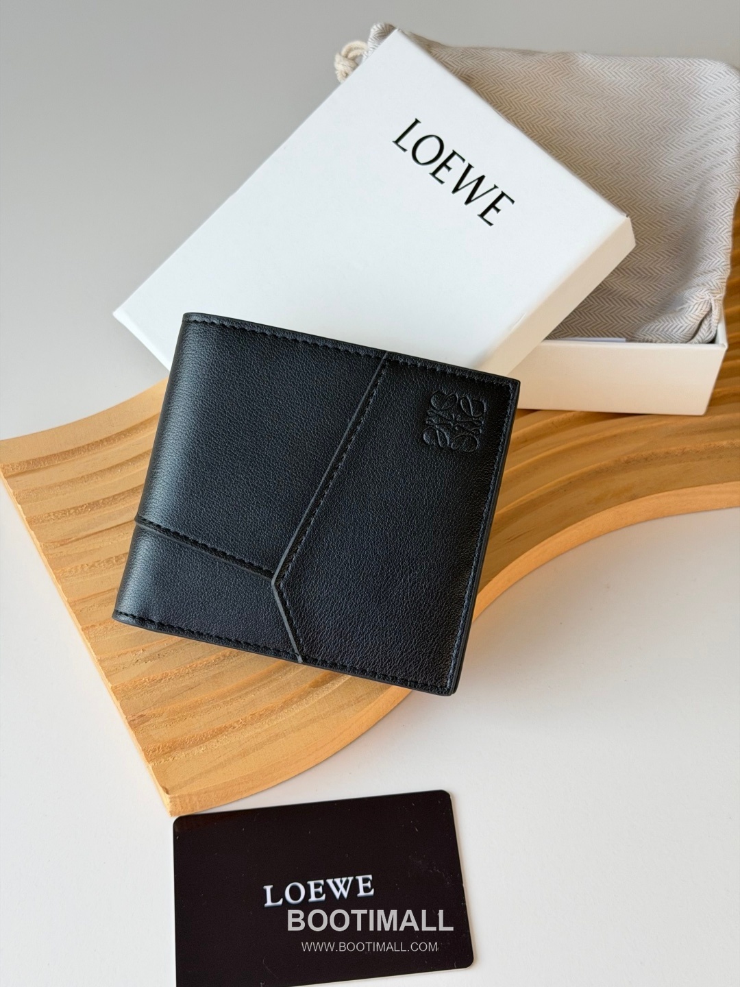 Loewe Puzzle Smooth Calfskin Bi-Fold Wallet 로에베 퍼즐 스무스 카프스킨 반지갑 L1131 11cm 1