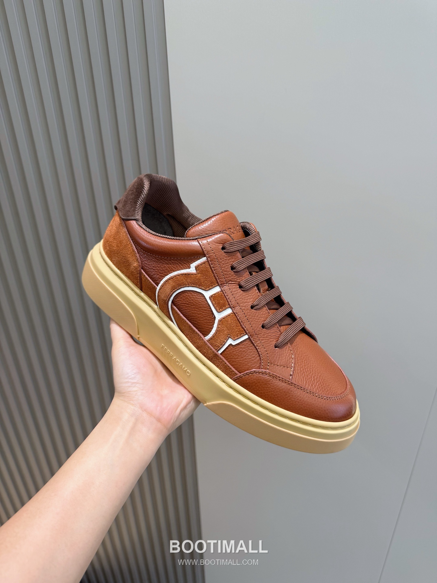 Salvatore Ferragamo Gancini Mesh Leather Low Sneakers 살바토레 페라가모 간치니 메쉬 레더 로우 스니커즈 5