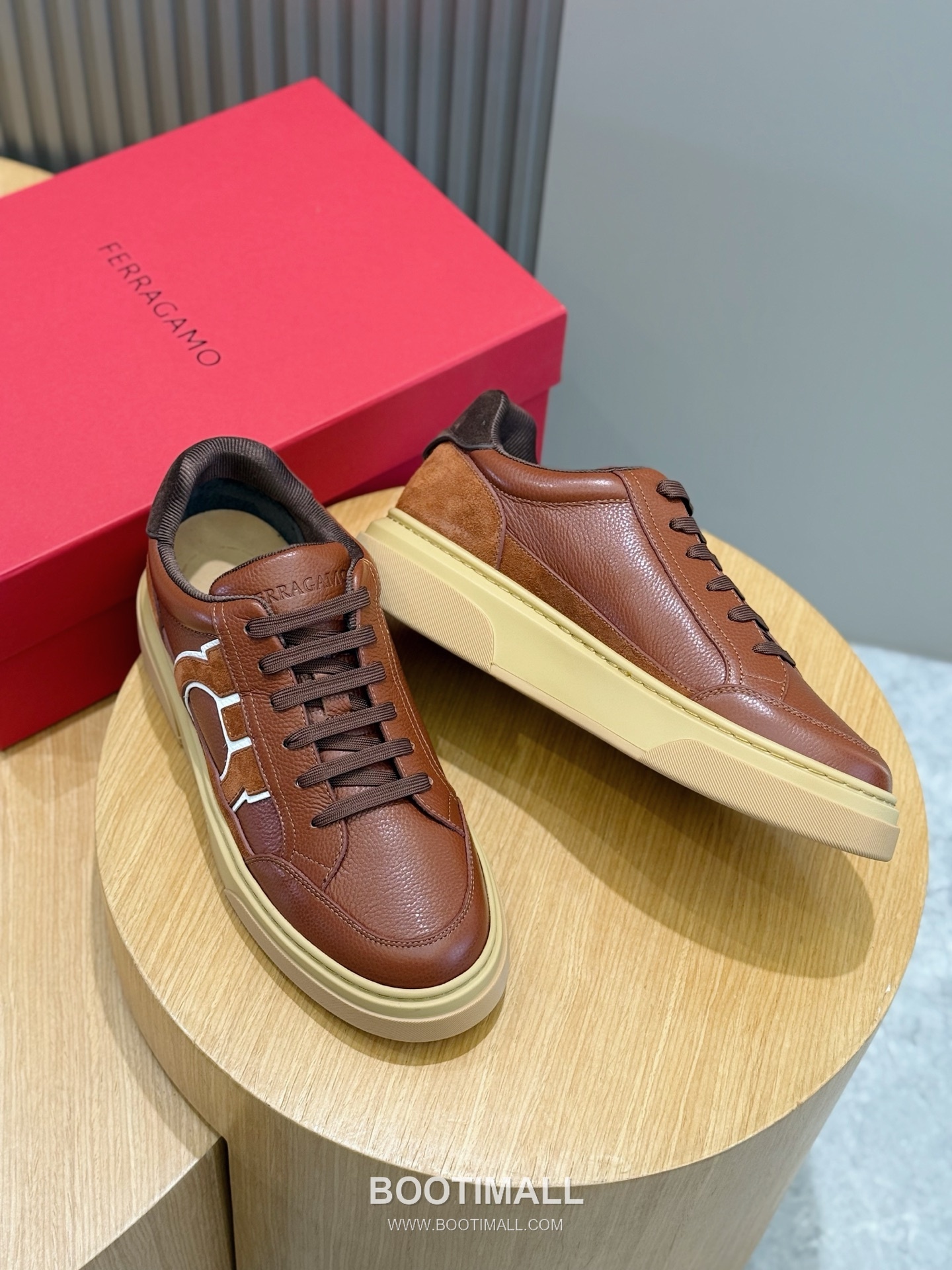 Salvatore Ferragamo Gancini Mesh Leather Low Sneakers 살바토레 페라가모 간치니 메쉬 레더 로우 스니커즈 7