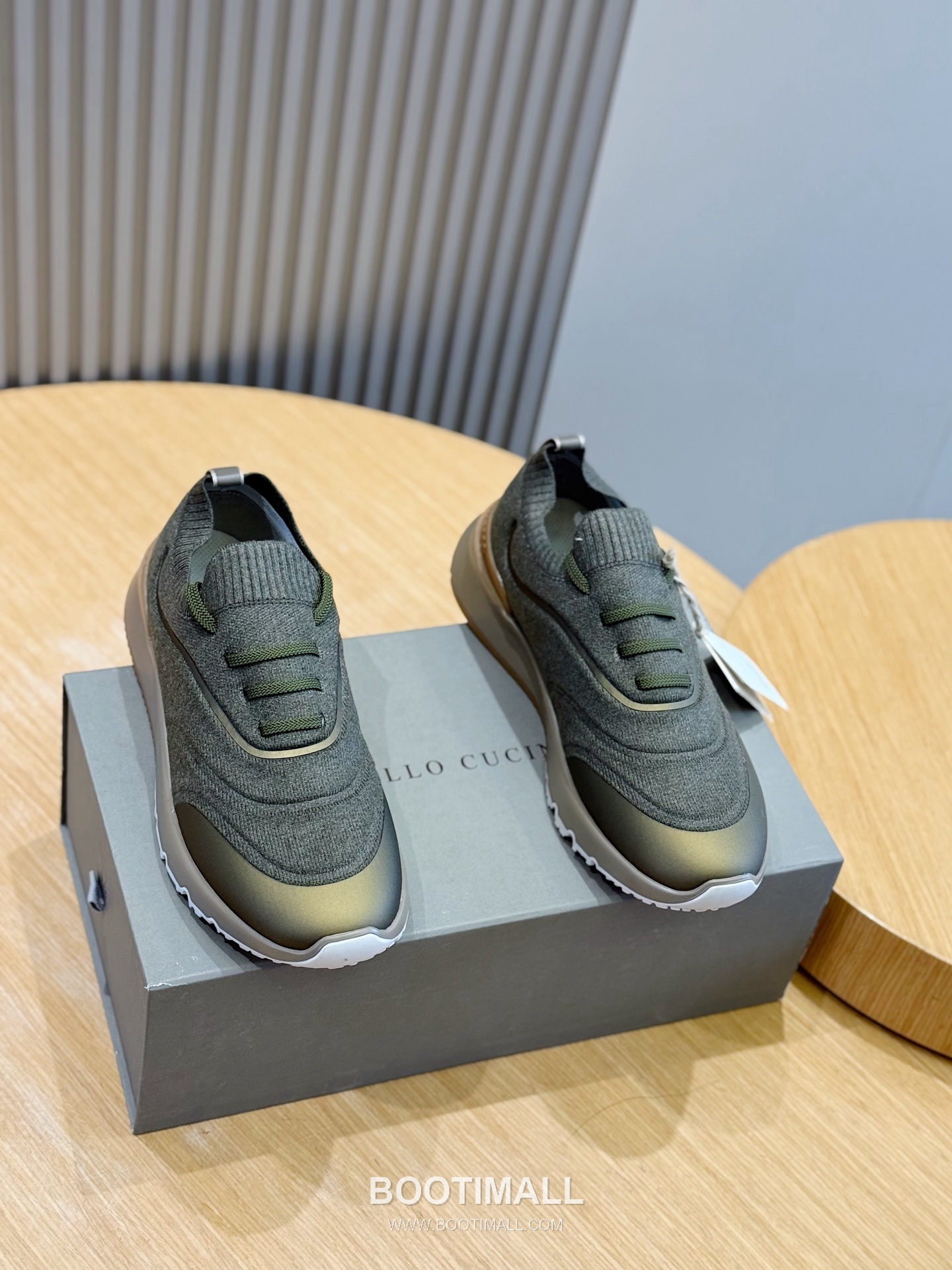 Brunello Cucinelli Knit Leather Low Sneakers 브루넬로 쿠치넬리 니트 레더 로우 스니커즈 1