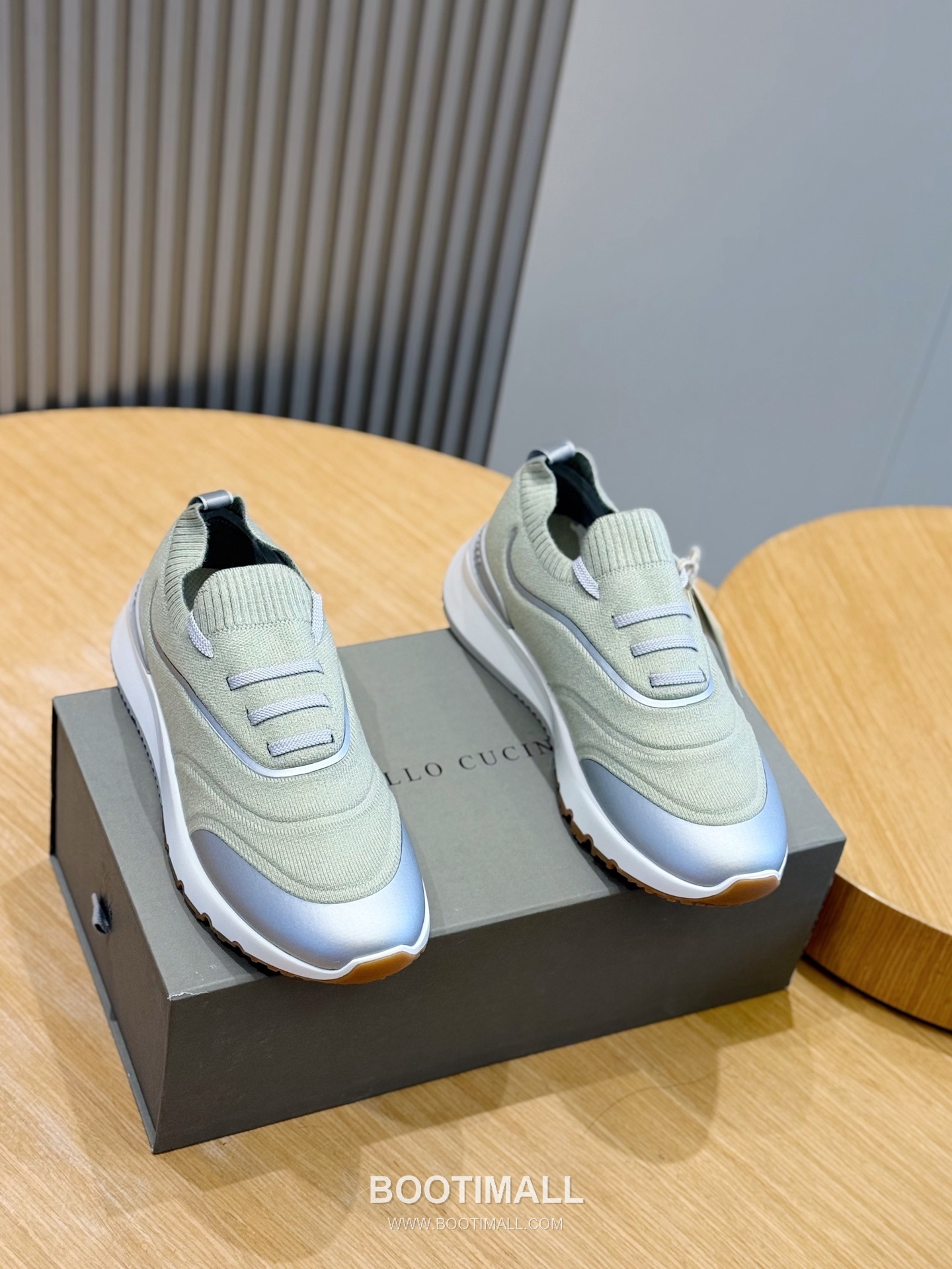 Brunello Cucinelli Knit Leather Low Sneakers 브루넬로 쿠치넬리 니트 레더 로우 스니커즈 1