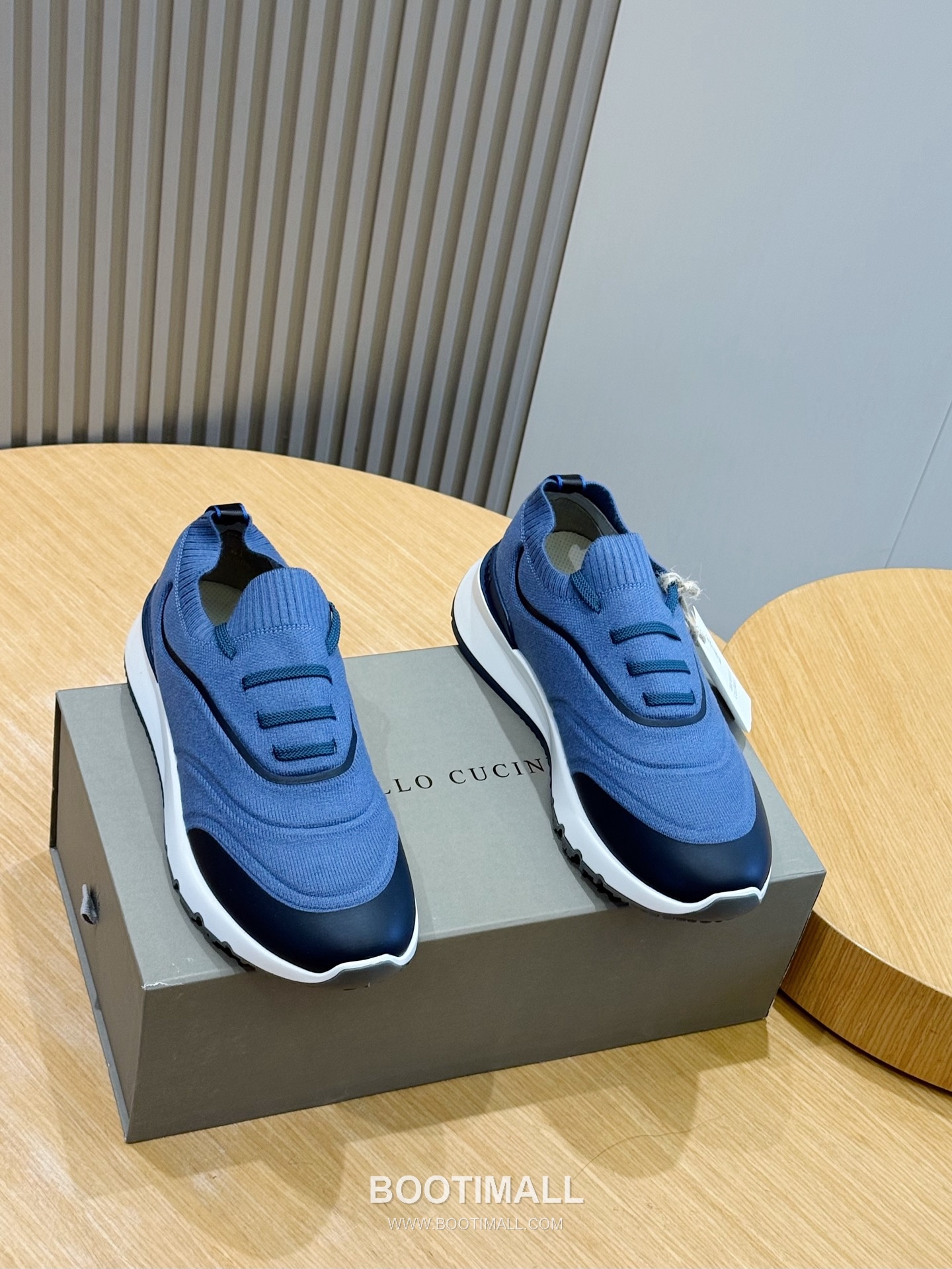 Brunello Cucinelli Knit Leather Low Sneakers 브루넬로 쿠치넬리 니트 레더 로우 스니커즈 1