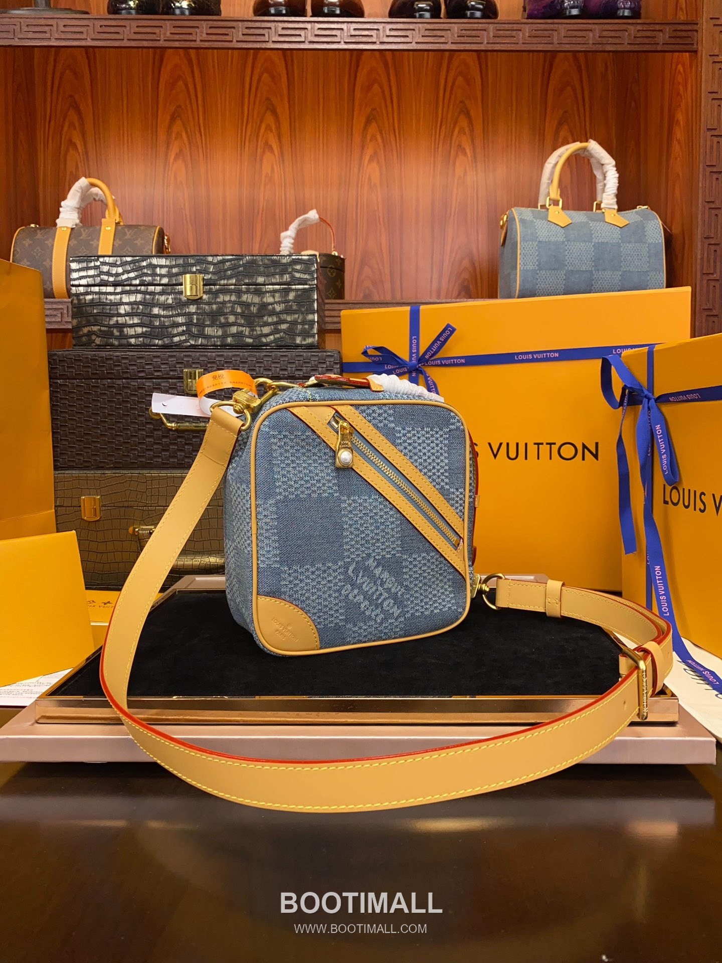 Louis Vuitton Chess Messenger Bag Damier Denim Canvas 루이비통 체스 메신저 다미에 N40706 데님 캔버스 숄더백 24cm 2