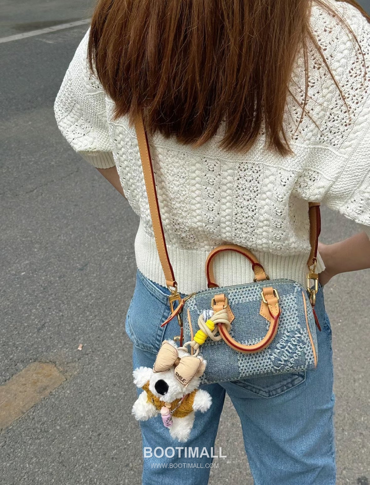 Louis Vuitton Speedy 18 Bandoulière Damier Denim Canvas Bag 루이비통 스피디 18 반둘리에 다미에 데님 캔버스 백 18cm 1