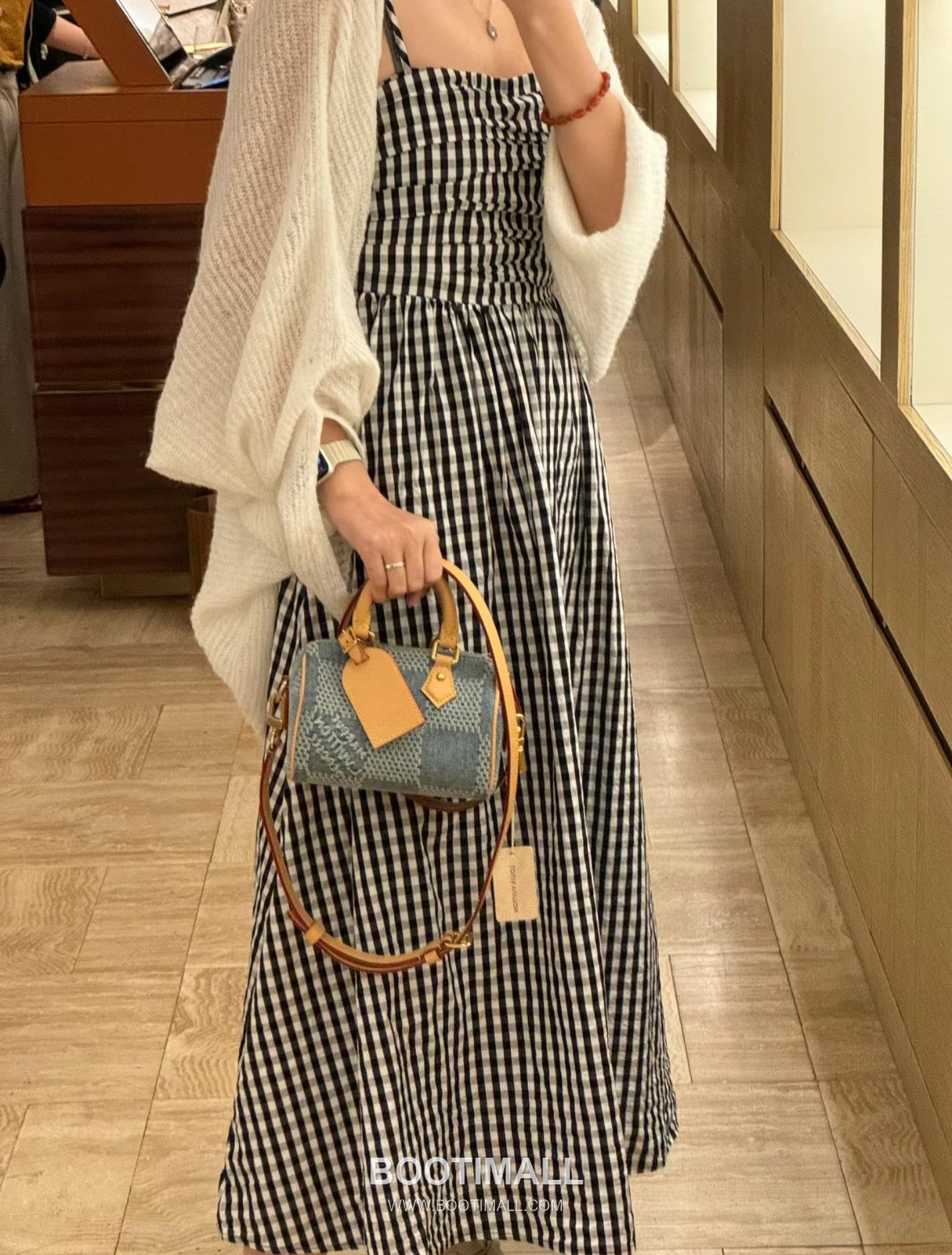 Louis Vuitton Speedy 18 Bandoulière Damier Denim Canvas Bag 루이비통 스피디 18 반둘리에 다미에 데님 캔버스 백 18cm 4