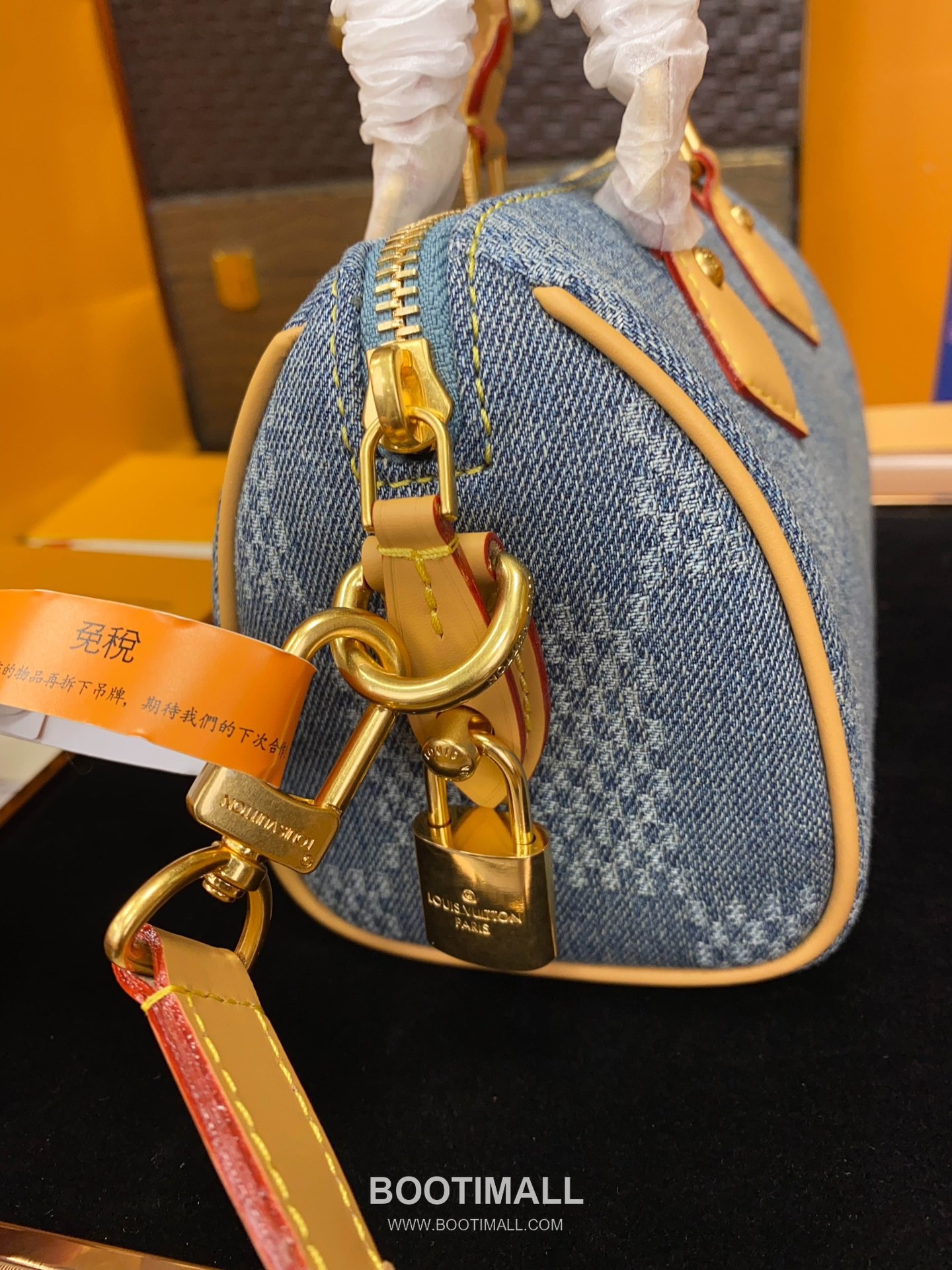 Louis Vuitton Speedy 18 Bandoulière Damier Denim Canvas Bag 루이비통 스피디 18 반둘리에 다미에 데님 캔버스 백 18cm 12