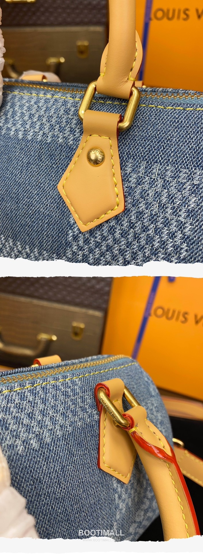 Louis Vuitton Speedy 18 Bandoulière Damier Denim Canvas Bag 루이비통 스피디 18 반둘리에 다미에 데님 캔버스 백 18cm 15