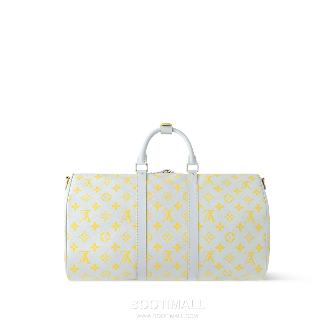 Louis Vuitton Keepall Bandouliere Monogram Glow 50 Canvas Light Gray Duffle Bag 루이비통 키폴 반둘리에 모노그램 글로우 50 M14834 캔버스 라이트 그레이 더플백 50cm 2
