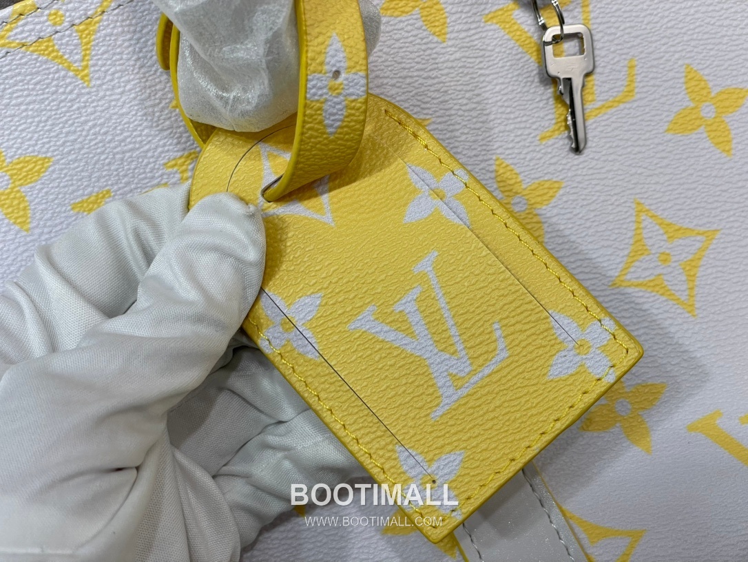 Louis Vuitton Keepall Bandouliere Monogram Glow 50 Canvas Light Gray Duffle Bag 루이비통 키폴 반둘리에 모노그램 글로우 50 M14834 캔버스 라이트 그레이 더플백 50cm 9