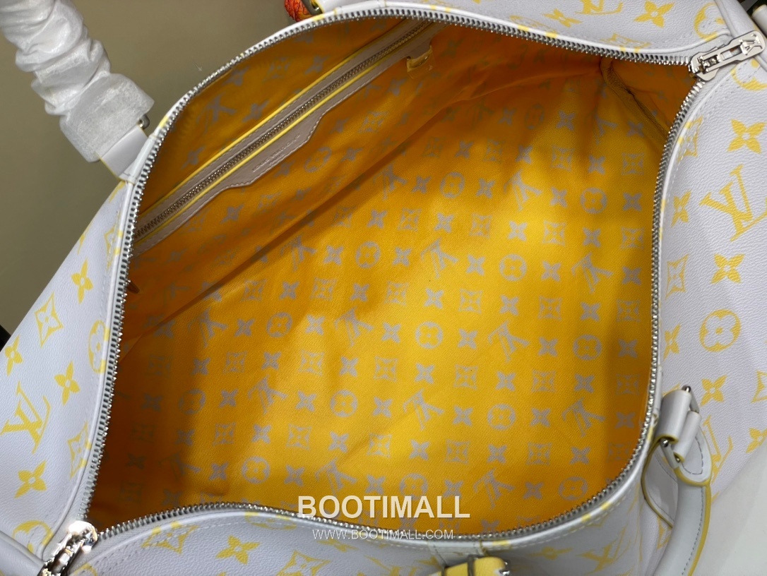 Louis Vuitton Keepall Bandouliere Monogram Glow 50 Canvas Light Gray Duffle Bag 루이비통 키폴 반둘리에 모노그램 글로우 50 M14834 캔버스 라이트 그레이 더플백 50cm 12