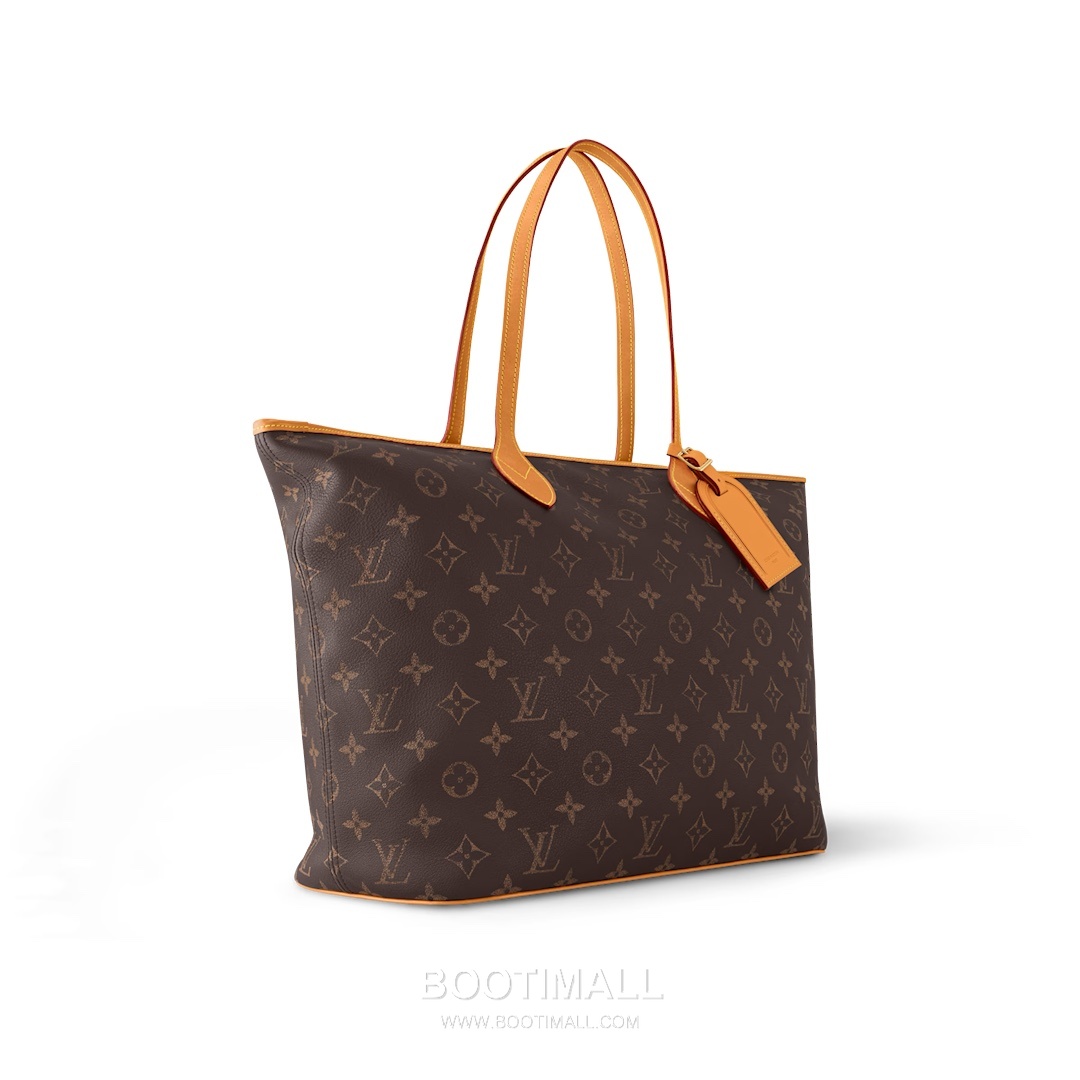 Louis Vuitton Nevereverfull Monogram Print Cowhide Brown Handbag 루이비통 네버에버풀 모노그램 프린트 소가죽 브라운 핸드백 60cm 2