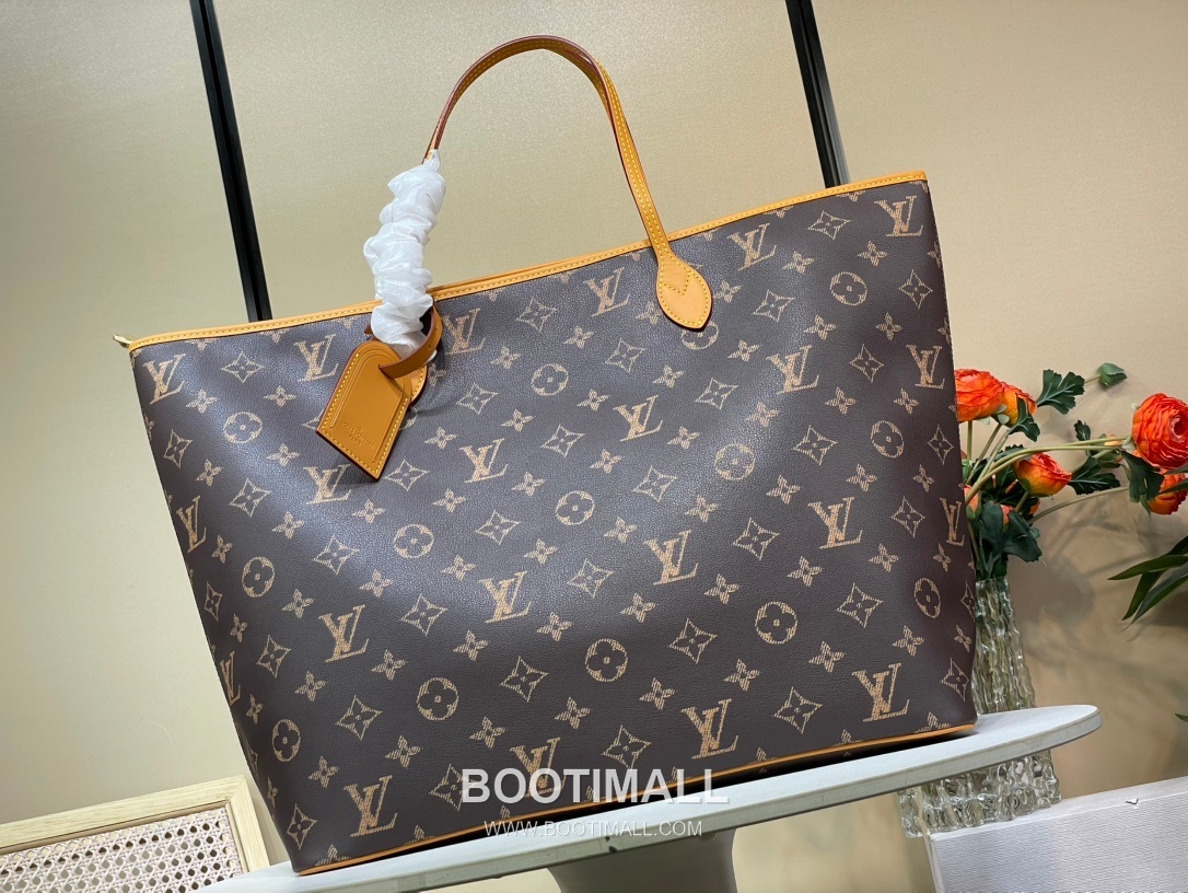Louis Vuitton Nevereverfull Monogram Print Cowhide Brown Handbag 루이비통 네버에버풀 모노그램 프린트 소가죽 브라운 핸드백 60cm 7