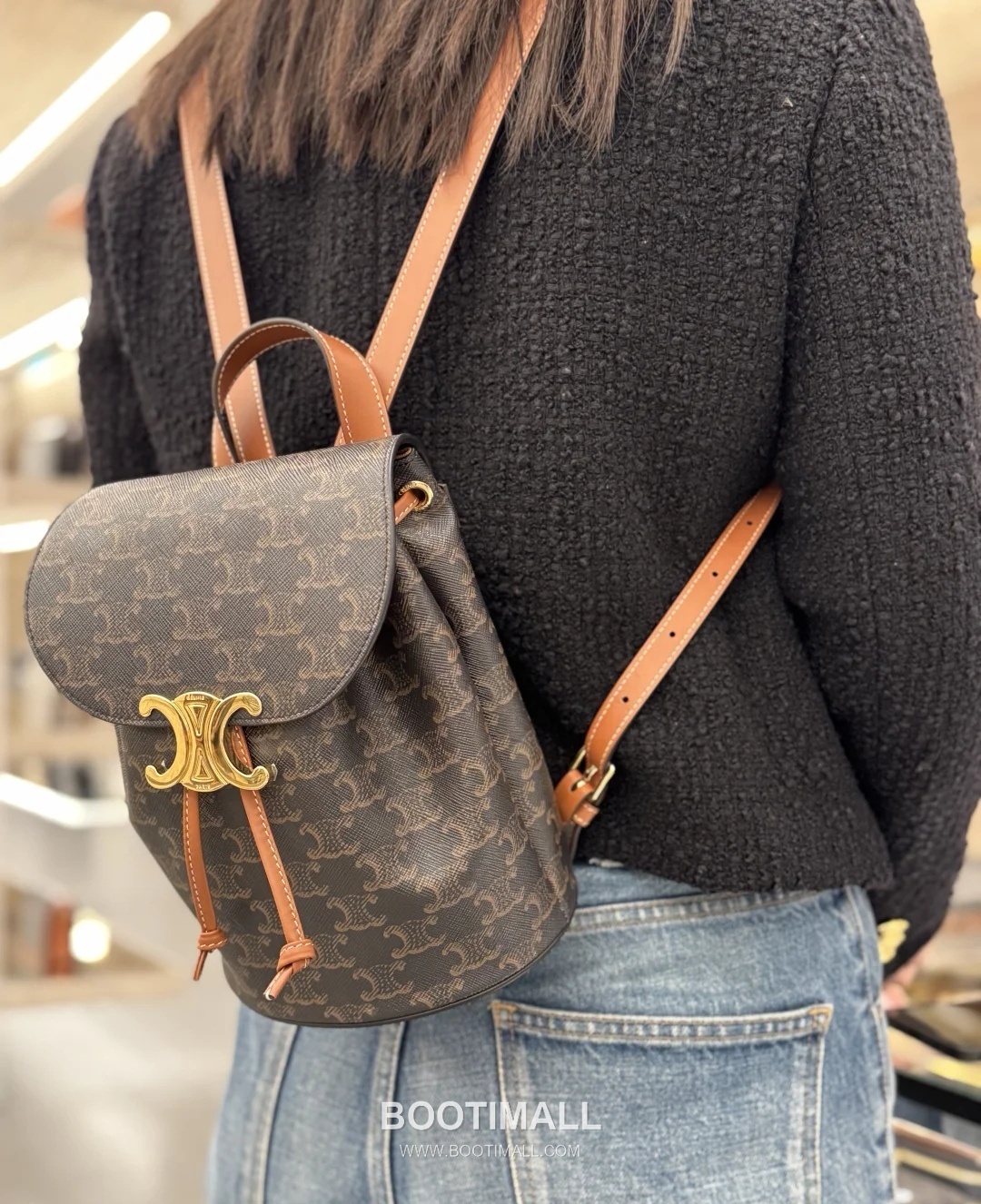 Celine Bonnie Triomphe Flap 118702 Italian Cowhide Backpack 셀린느 보니 트리옹프 플랩 118702 이탈리아 소가죽 백팩 25cm 1