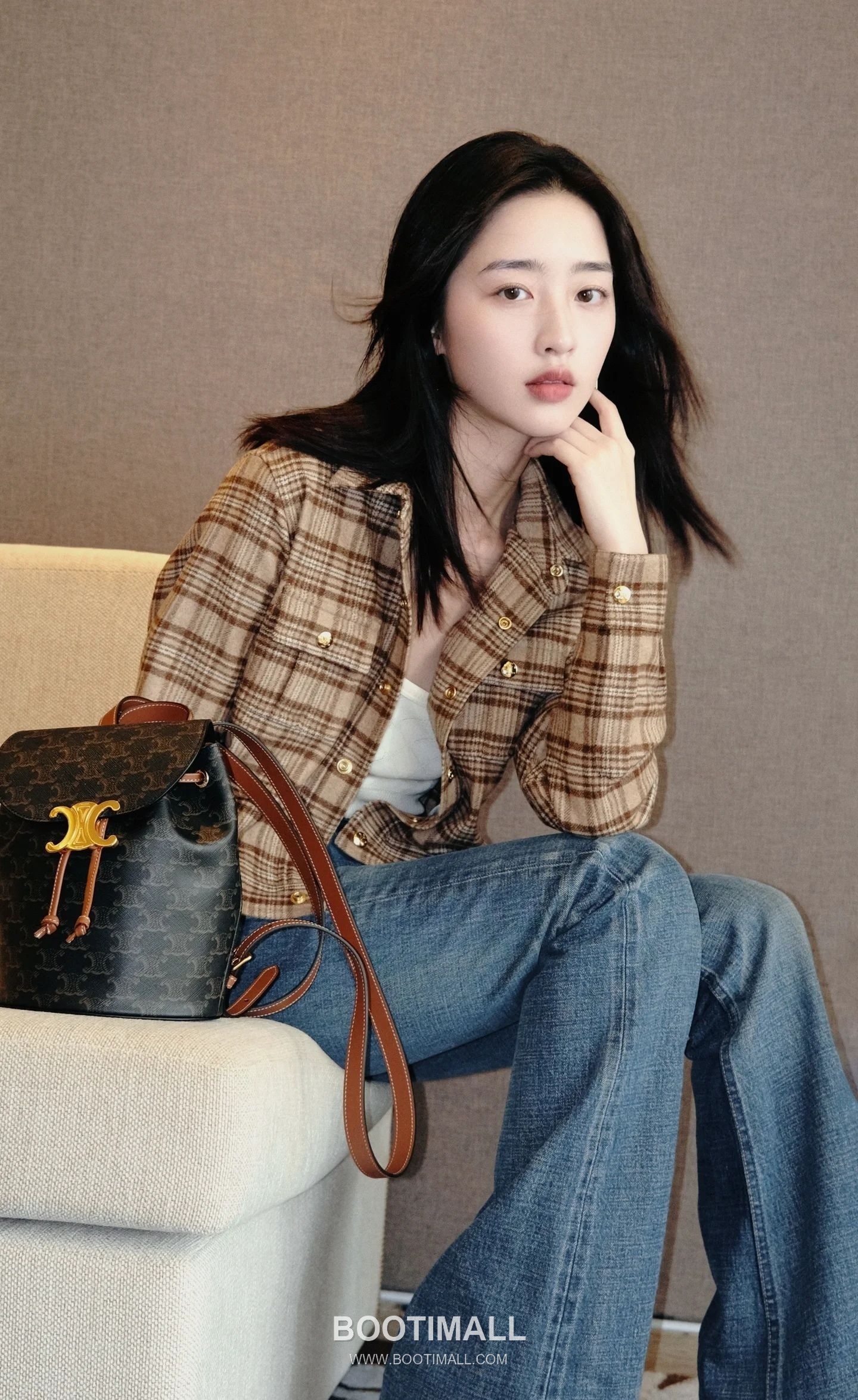 Celine Bonnie Triomphe Flap 118702 Italian Cowhide Backpack 셀린느 보니 트리옹프 플랩 118702 이탈리아 소가죽 백팩 25cm 3