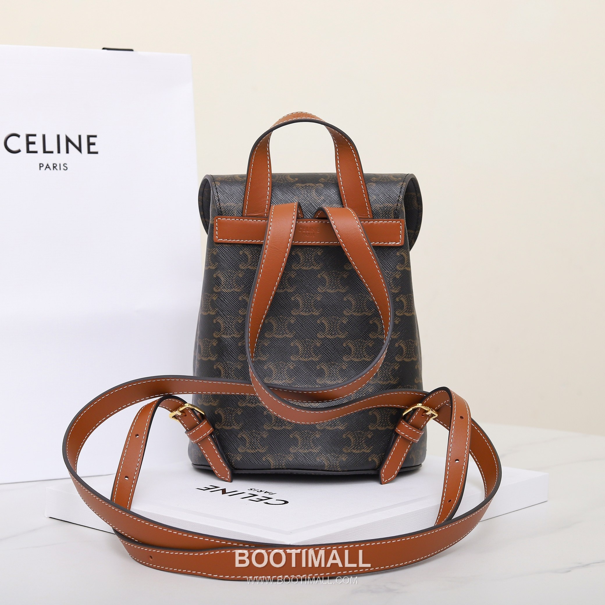 Celine Bonnie Triomphe Flap 118702 Italian Cowhide Backpack 셀린느 보니 트리옹프 플랩 118702 이탈리아 소가죽 백팩 25cm 13