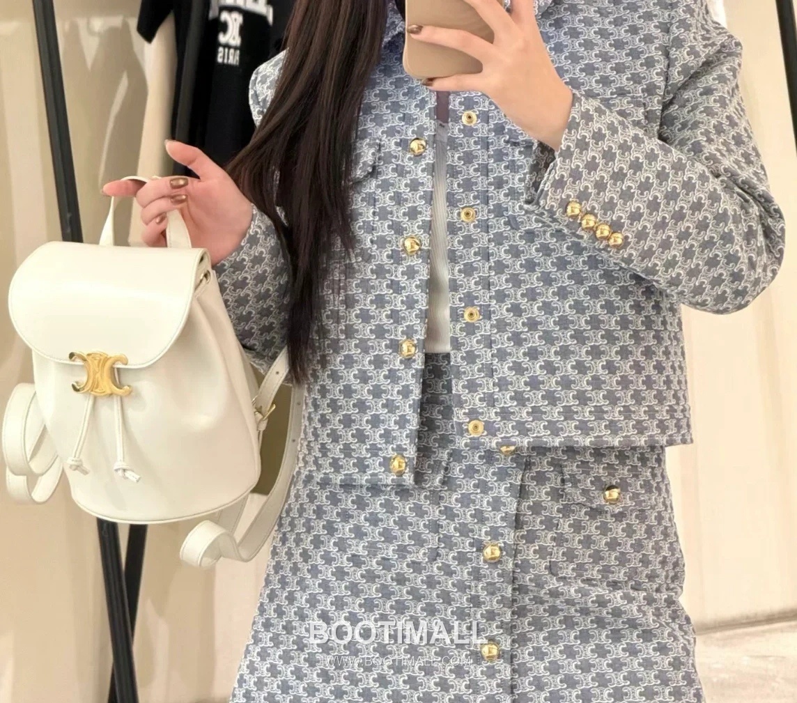 CELINE Bonnie Triomphe Calfskin Leather Backpack 118703 셀린느 보니 트리옹프 카프스킨 백팩 25cm 2