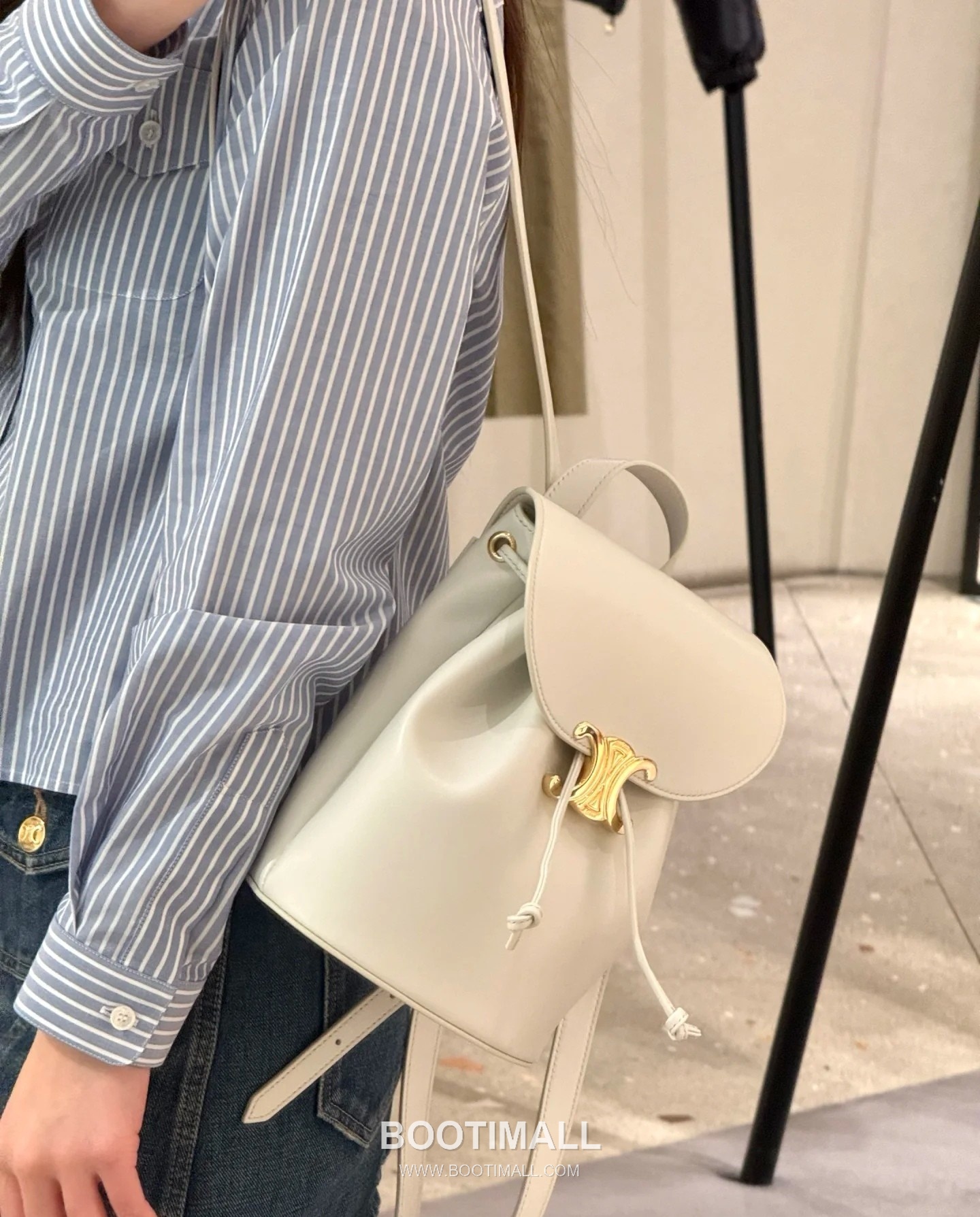 CELINE Bonnie Triomphe Calfskin Leather Backpack 118703 셀린느 보니 트리옹프 카프스킨 백팩 25cm 4