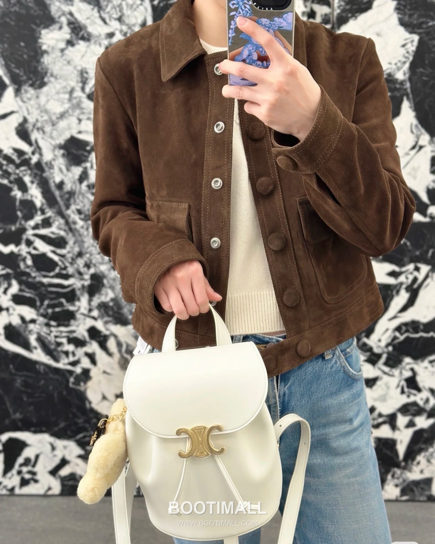 CELINE Bonnie Triomphe Calfskin Leather Backpack 118703 셀린느 보니 트리옹프 카프스킨 백팩 25cm 7