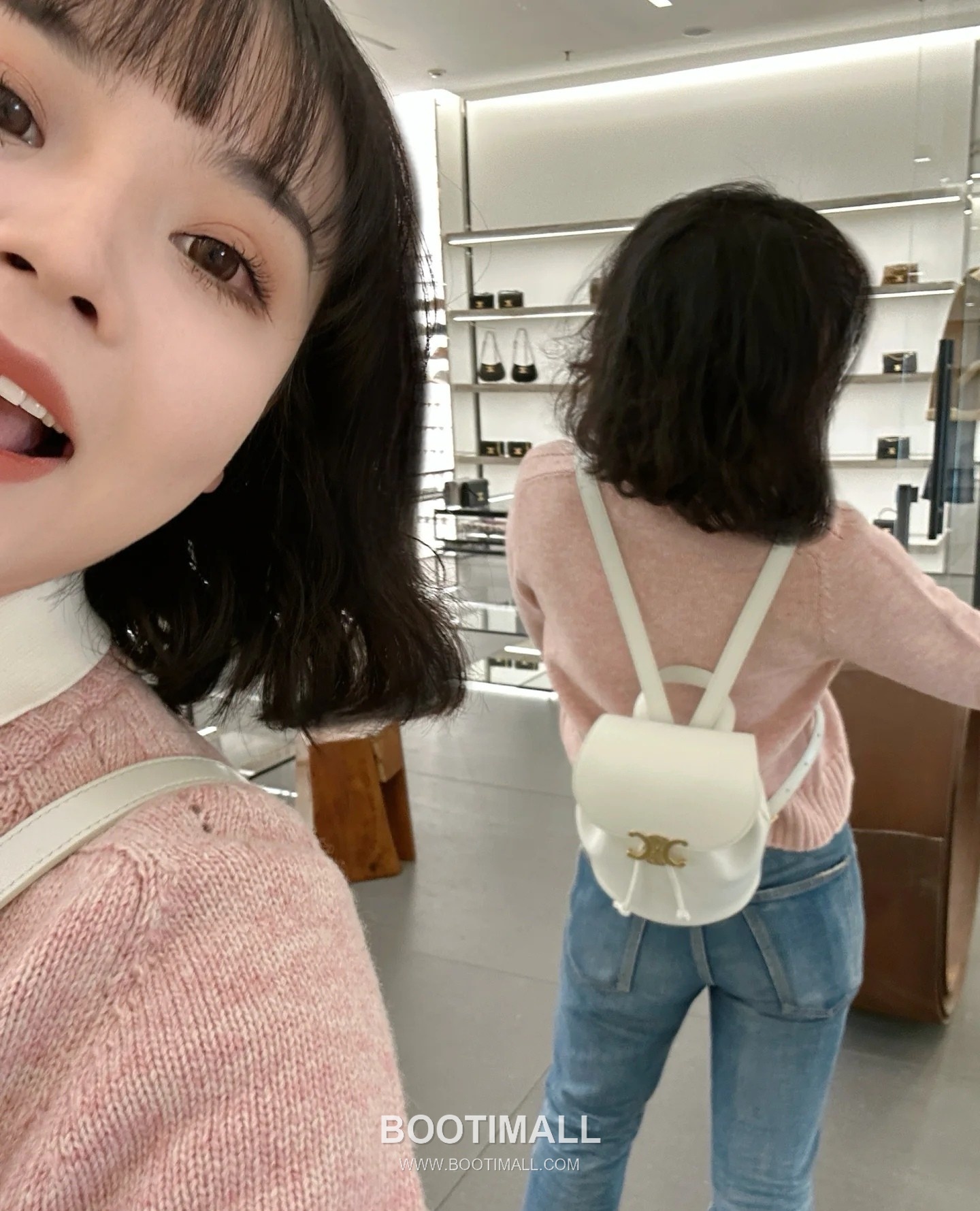 CELINE Bonnie Triomphe Calfskin Leather Backpack 118703 셀린느 보니 트리옹프 카프스킨 백팩 25cm 8