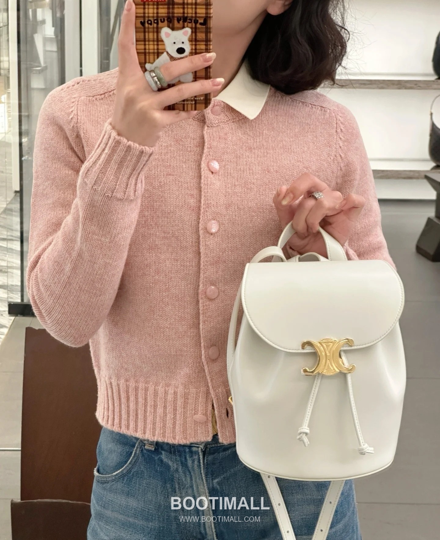 CELINE Bonnie Triomphe Calfskin Leather Backpack 118703 셀린느 보니 트리옹프 카프스킨 백팩 25cm 9